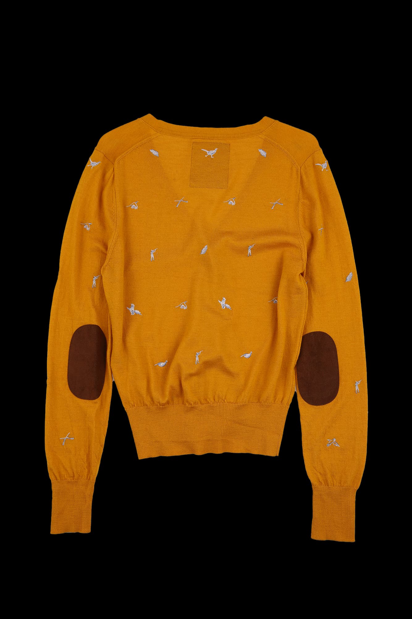 자수 패턴 긴팔 가디건