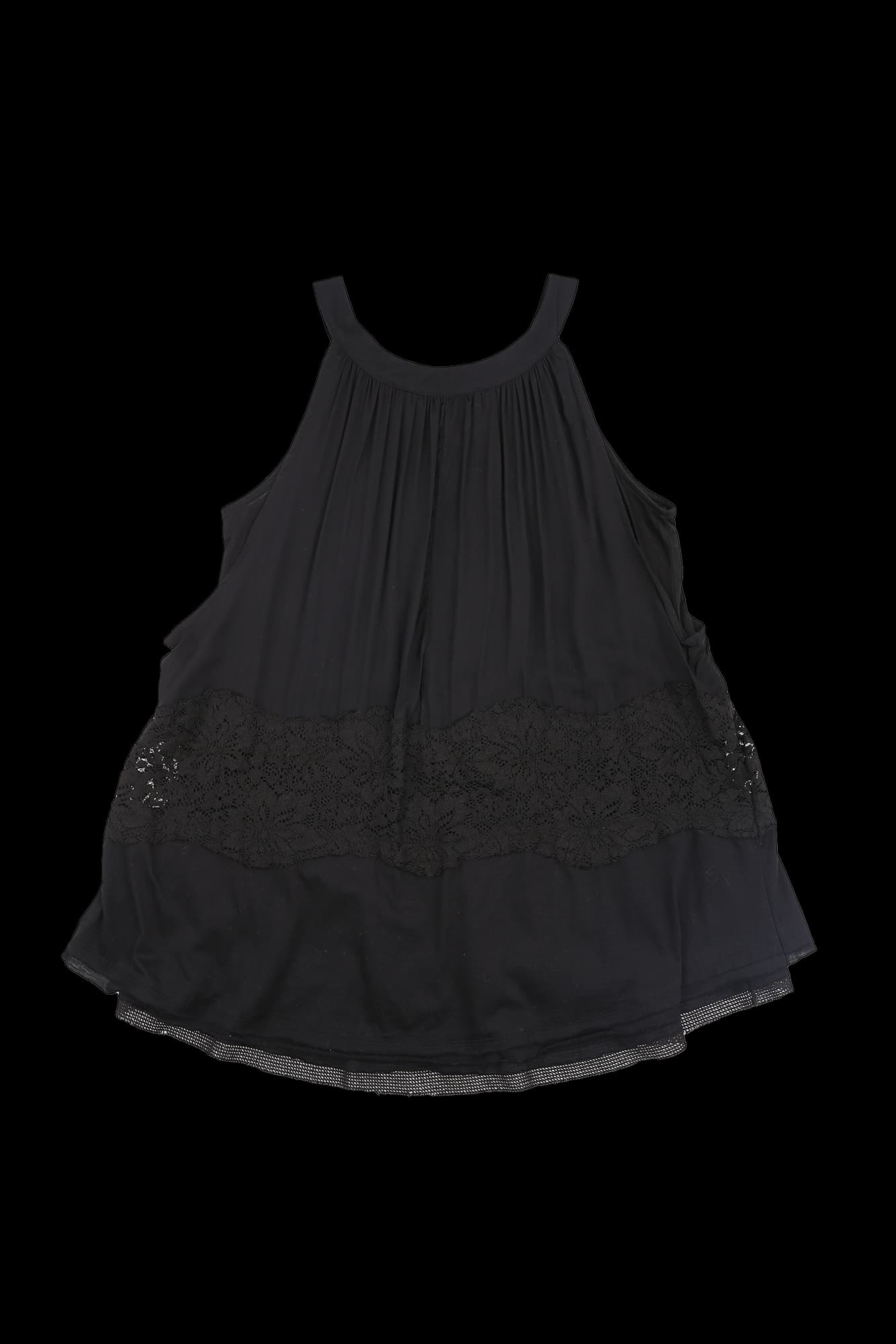 레이스 레이어드 슬리브리스 블라우스