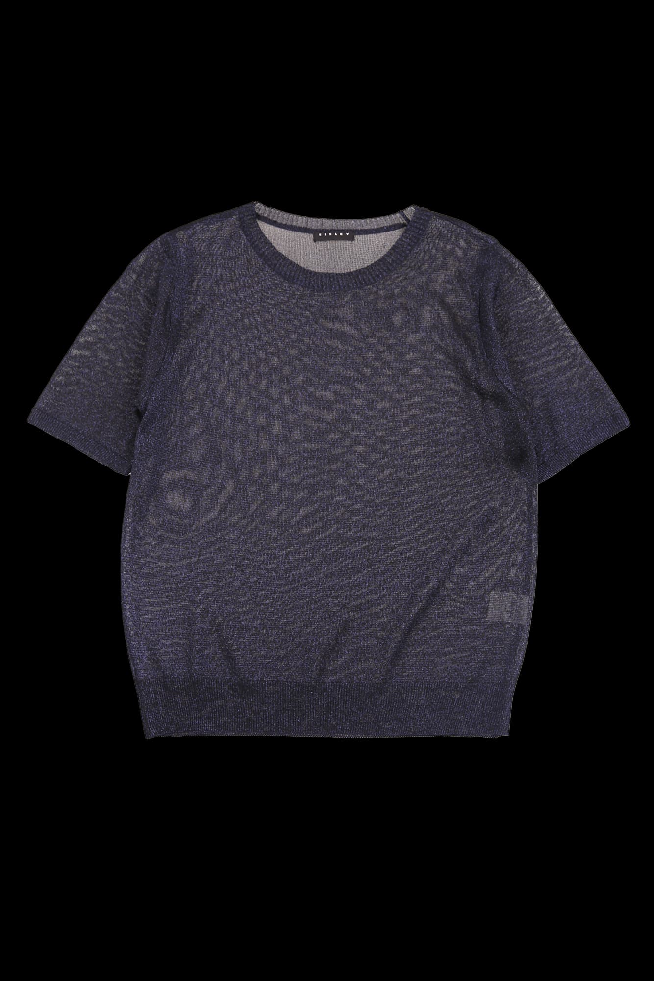 펄 시스루 반팔 티셔츠