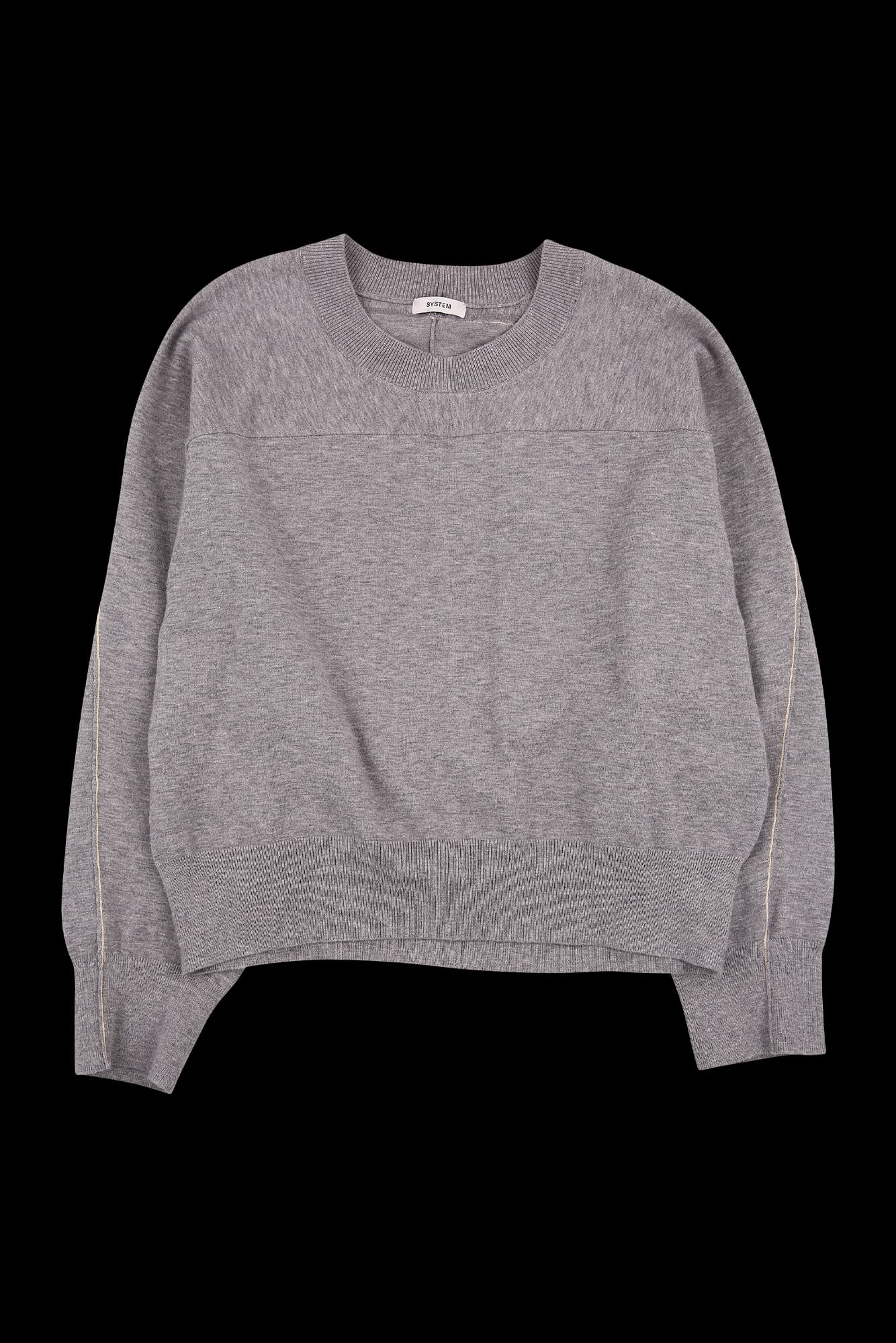 라인 크롭 맨투맨