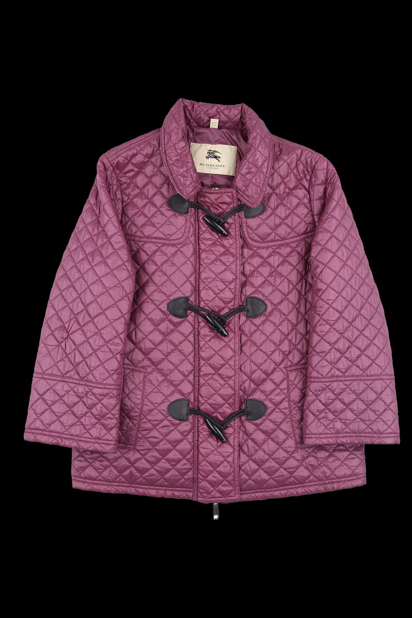 카라 체크 퀄팅 점퍼