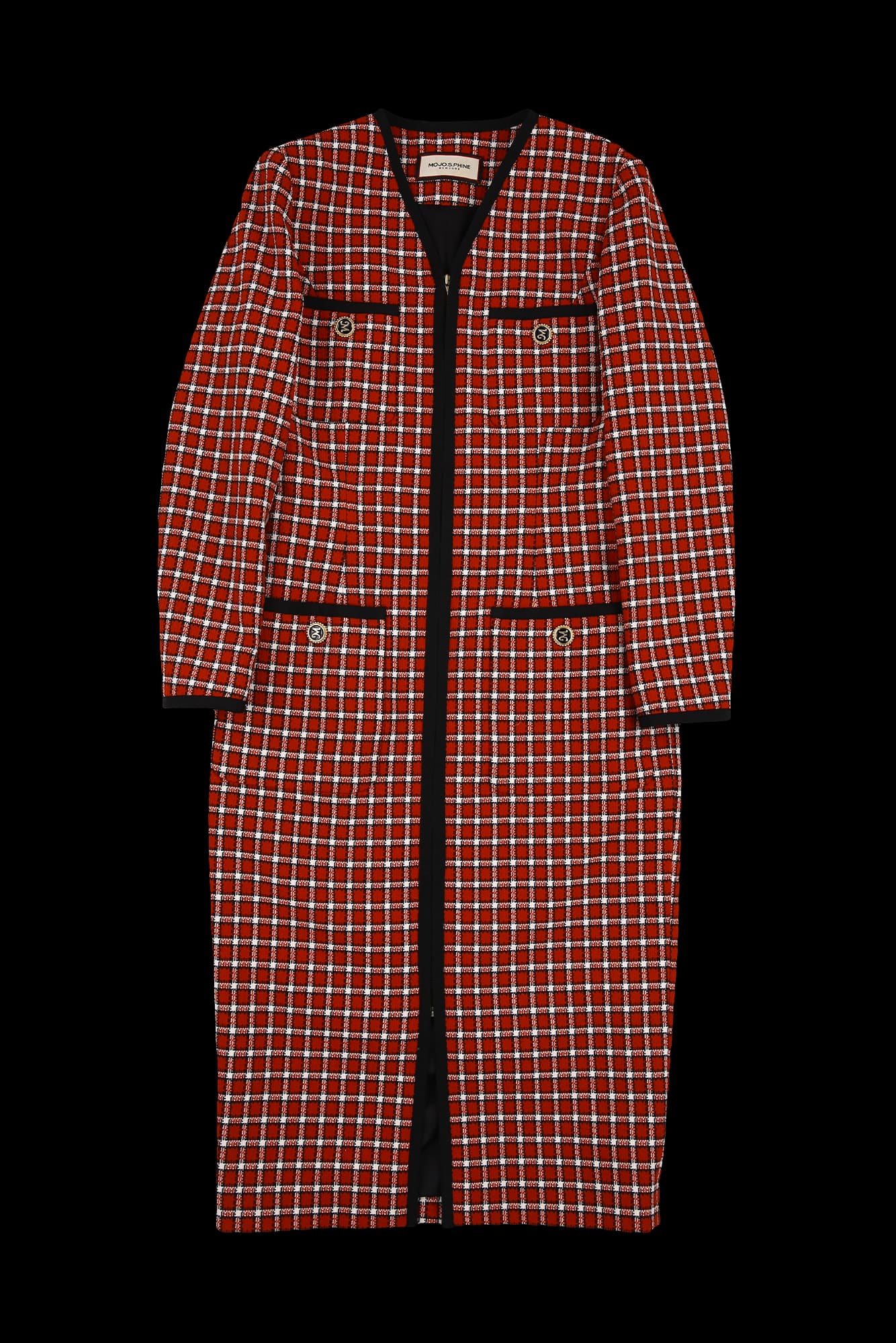 체크 긴팔원피스