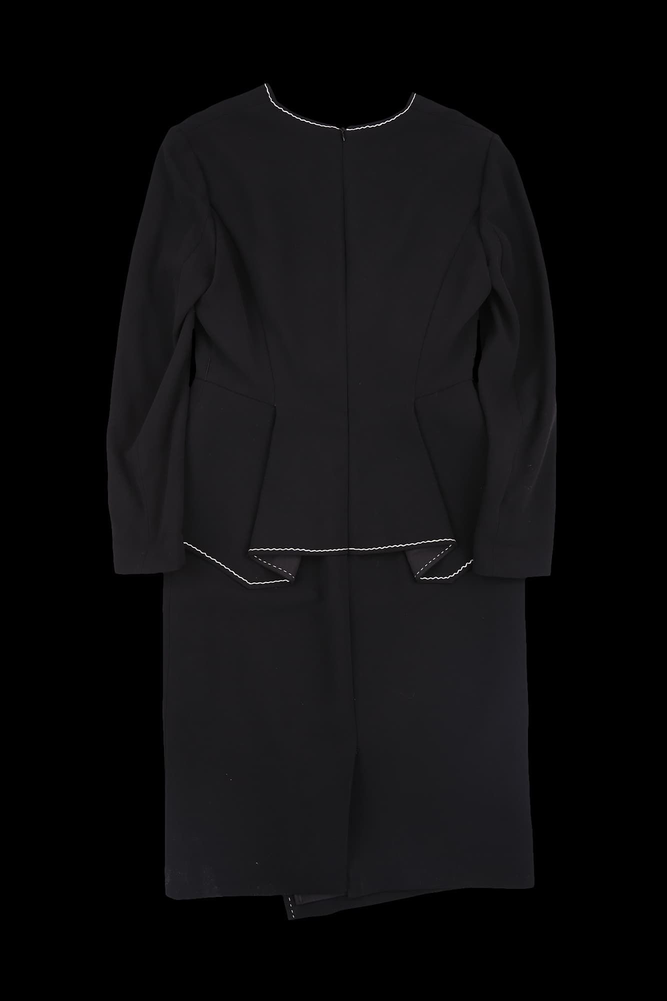 브이넥 긴팔 원피스