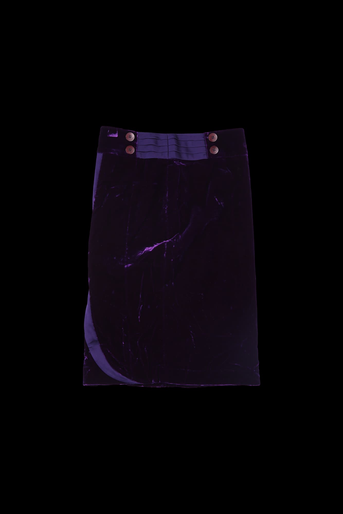 벨벳 버튼 스커트