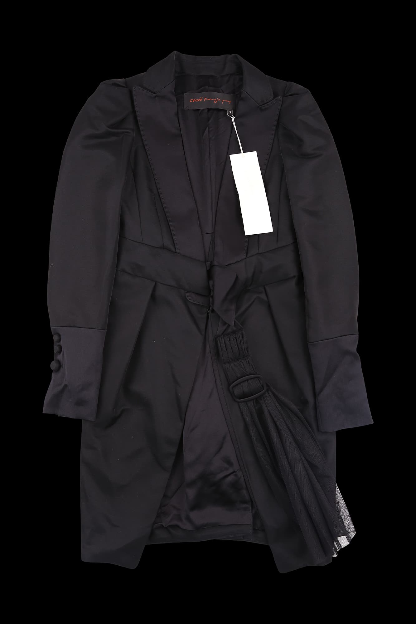 벨트 시스루 자켓