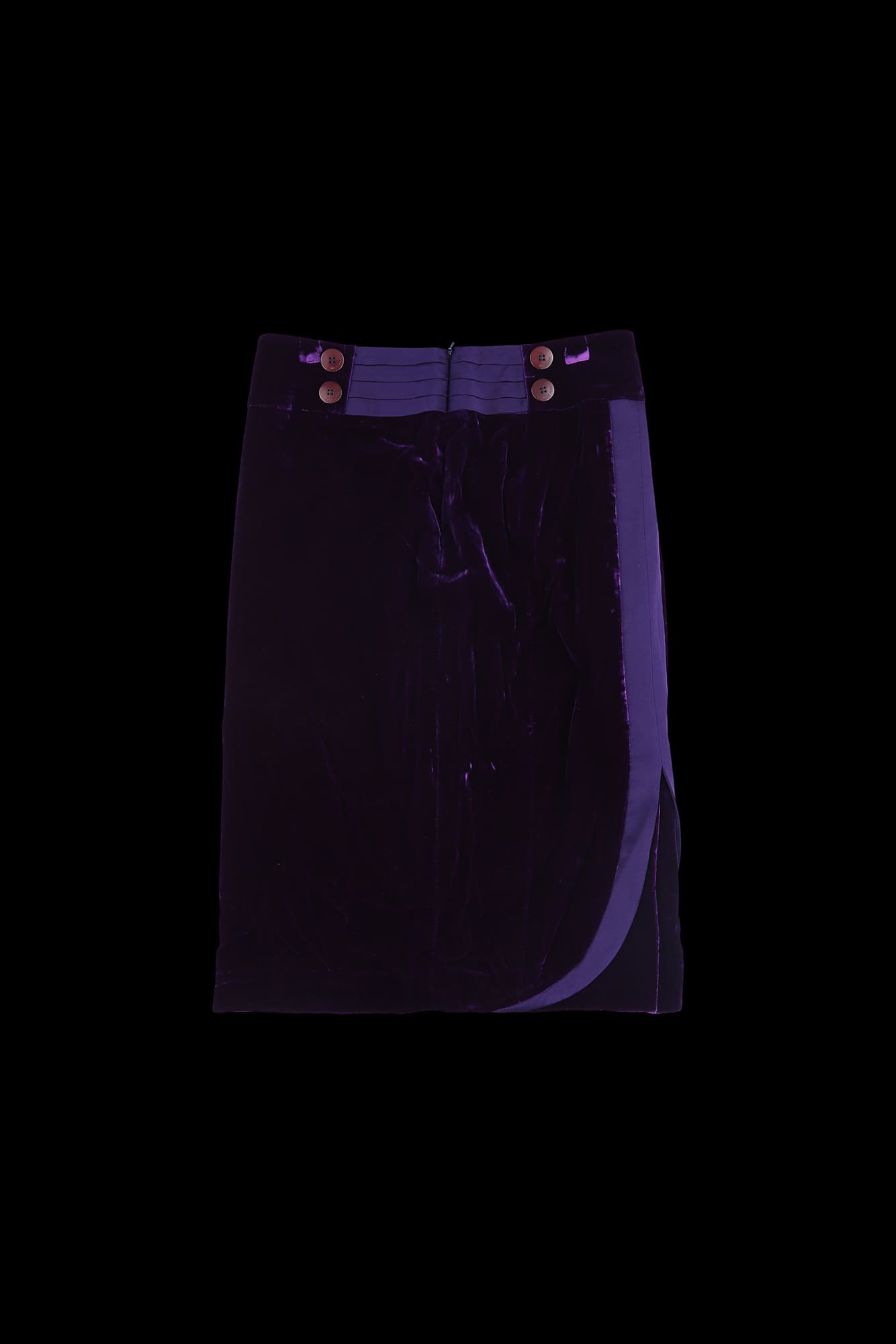 벨벳 버튼 스커트
