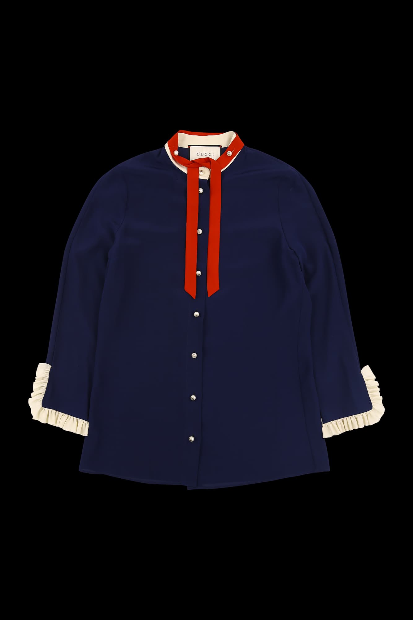 끈 셔링 블라우스