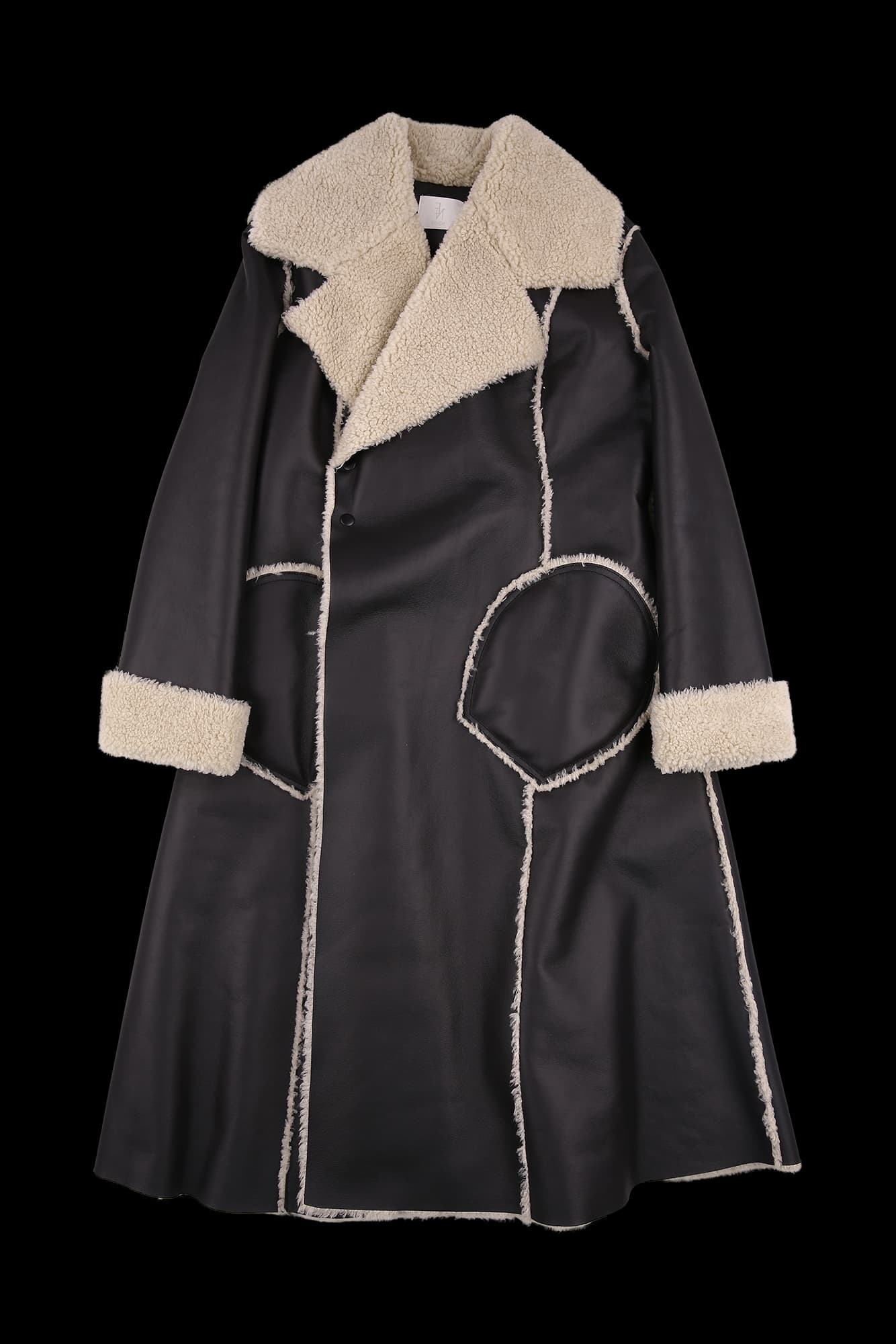 무스탕 가죽 롱 코트