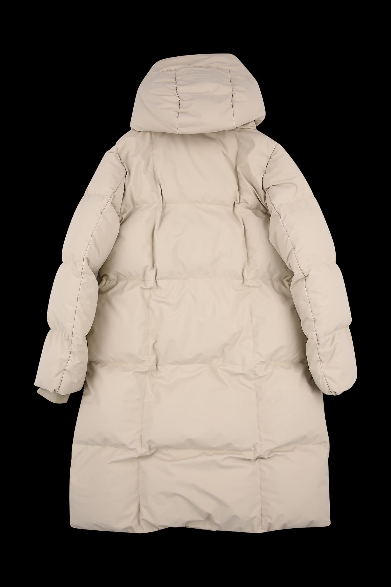 스퀘어 퀼팅 후드 패딩