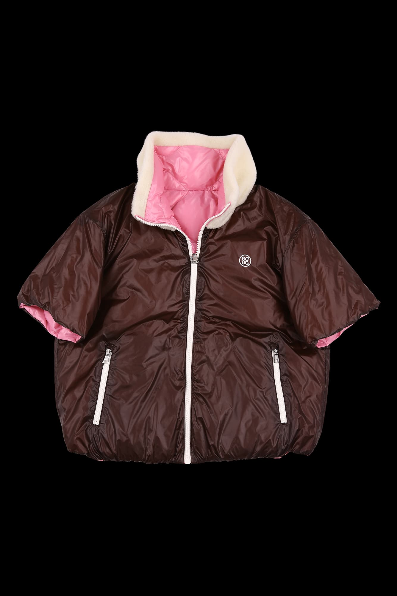 구스다운 리버시블 후드 점퍼