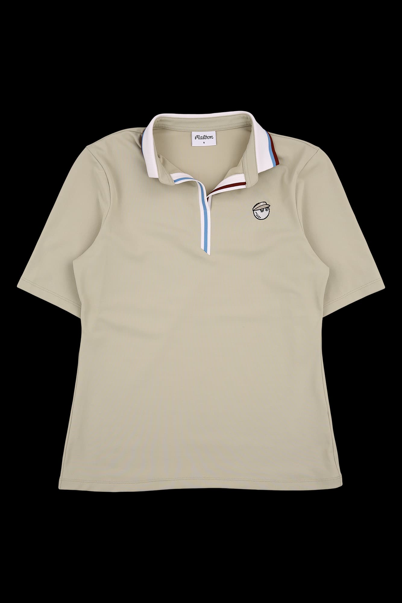 배색 라인 카라 티셔츠