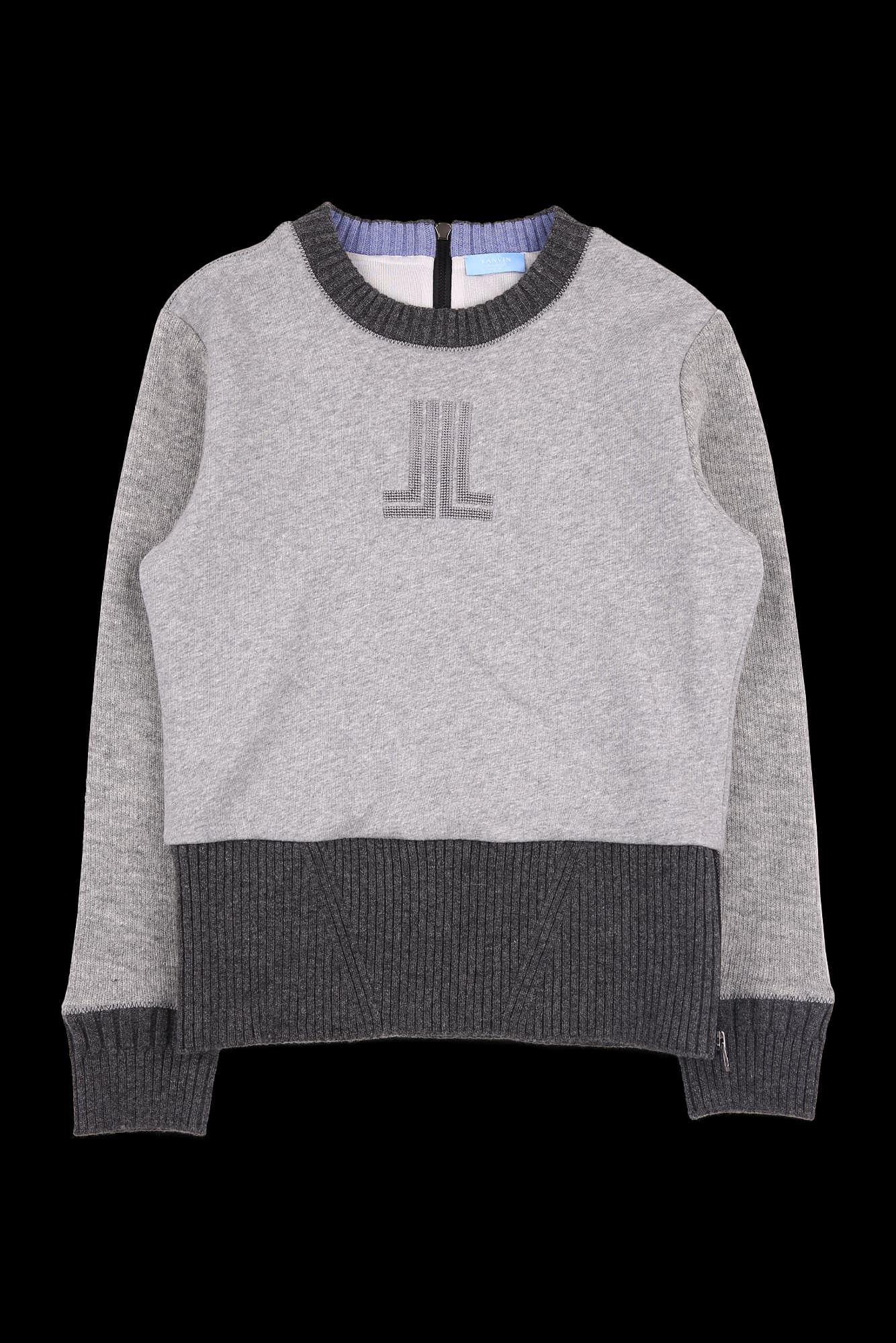 방풍 배색 라운드 긴팔 티셔츠