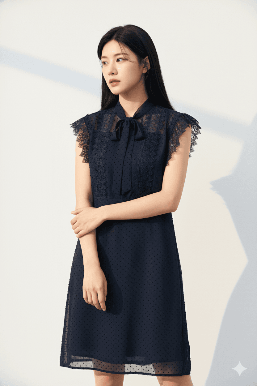 도트 레이스 원피스