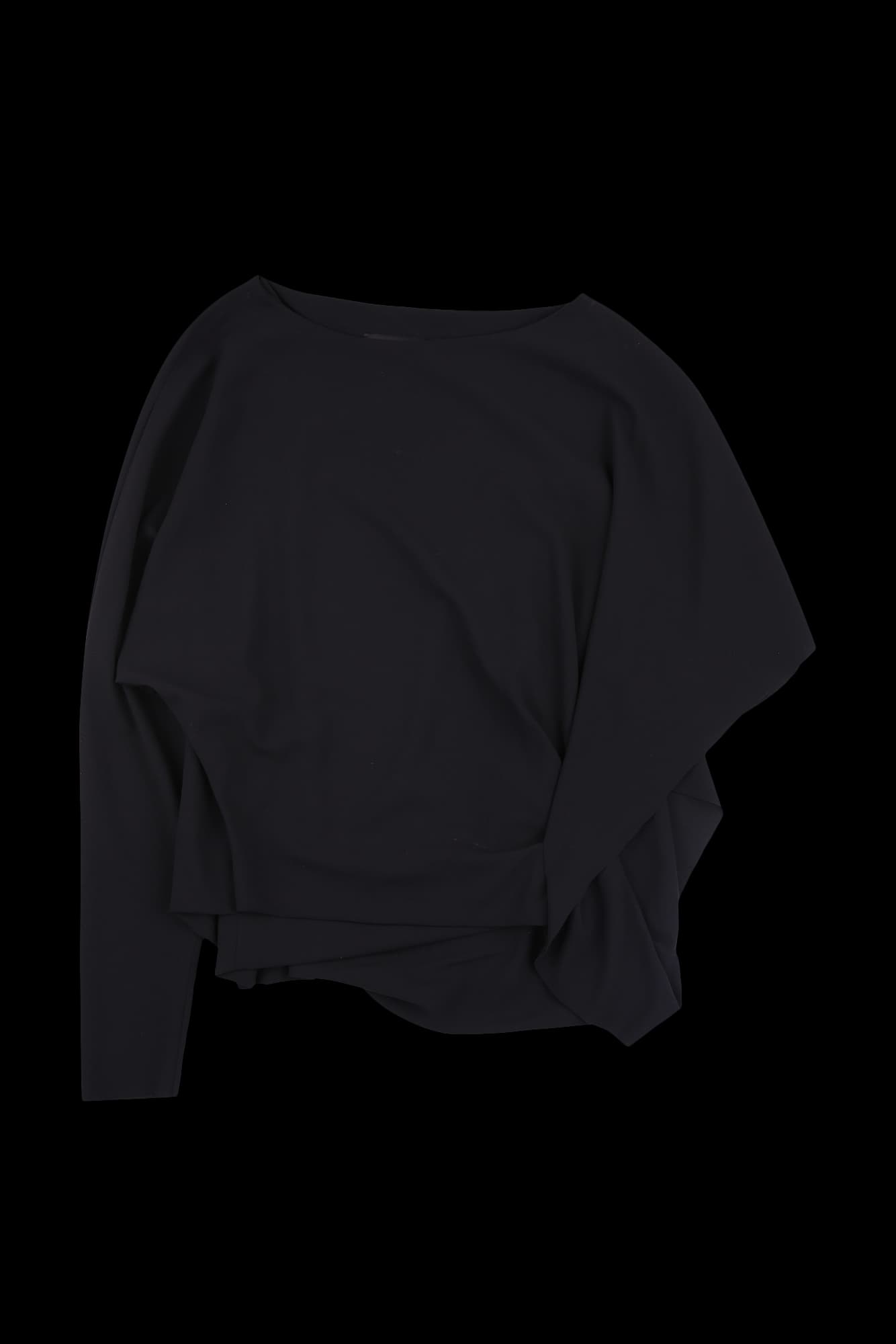 믹스 드레이프 블라우스