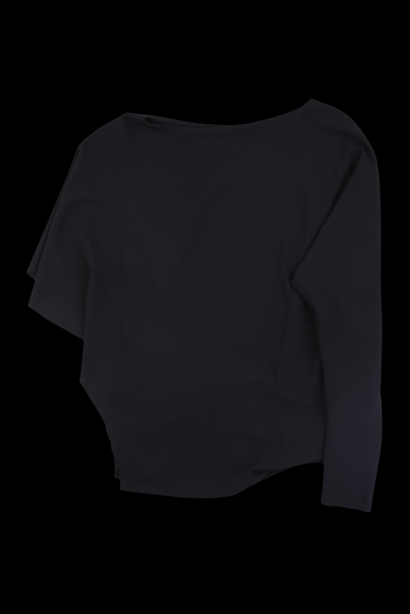 믹스 드레이프 블라우스