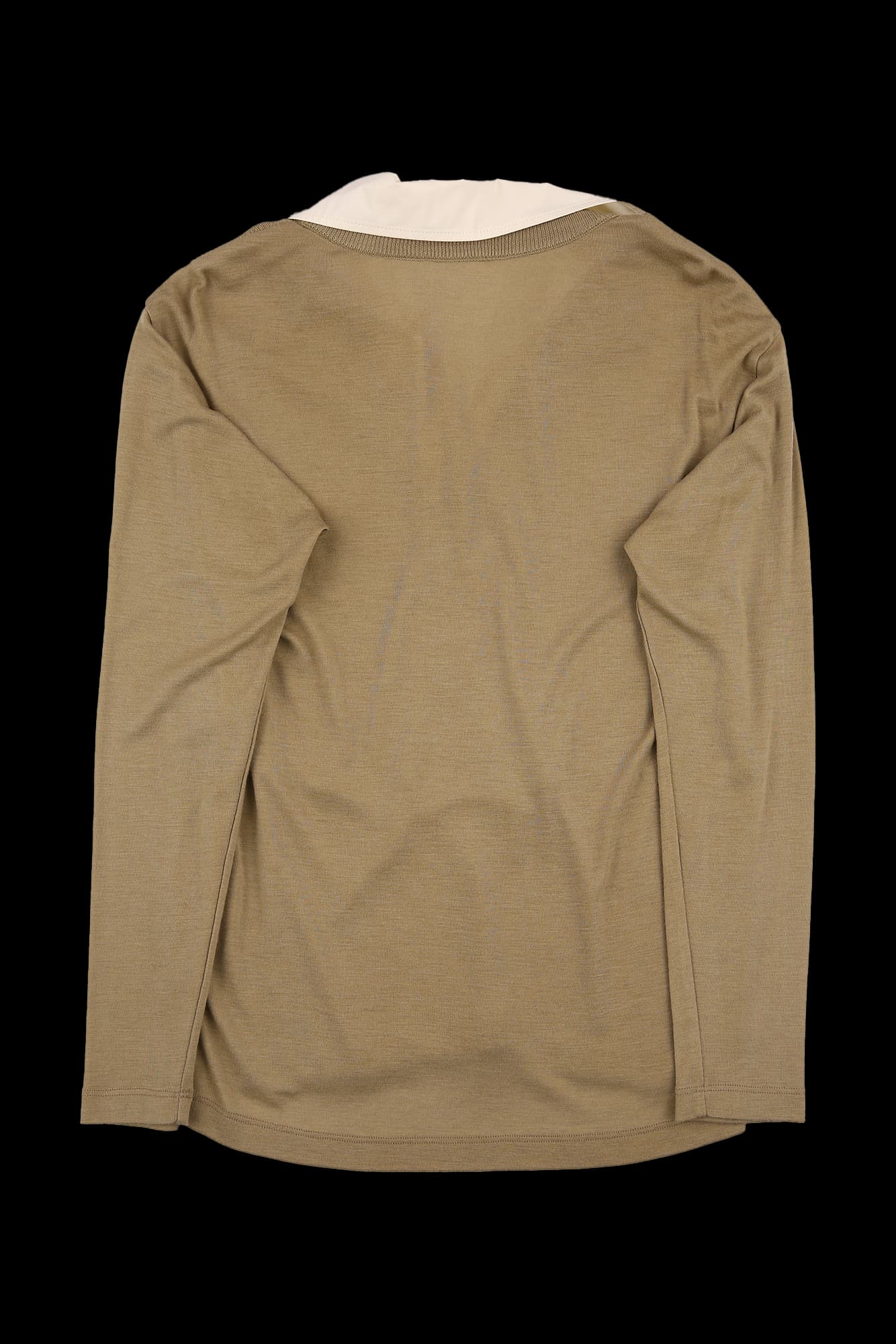 울 블렌드 카라 레이어드 셔츠