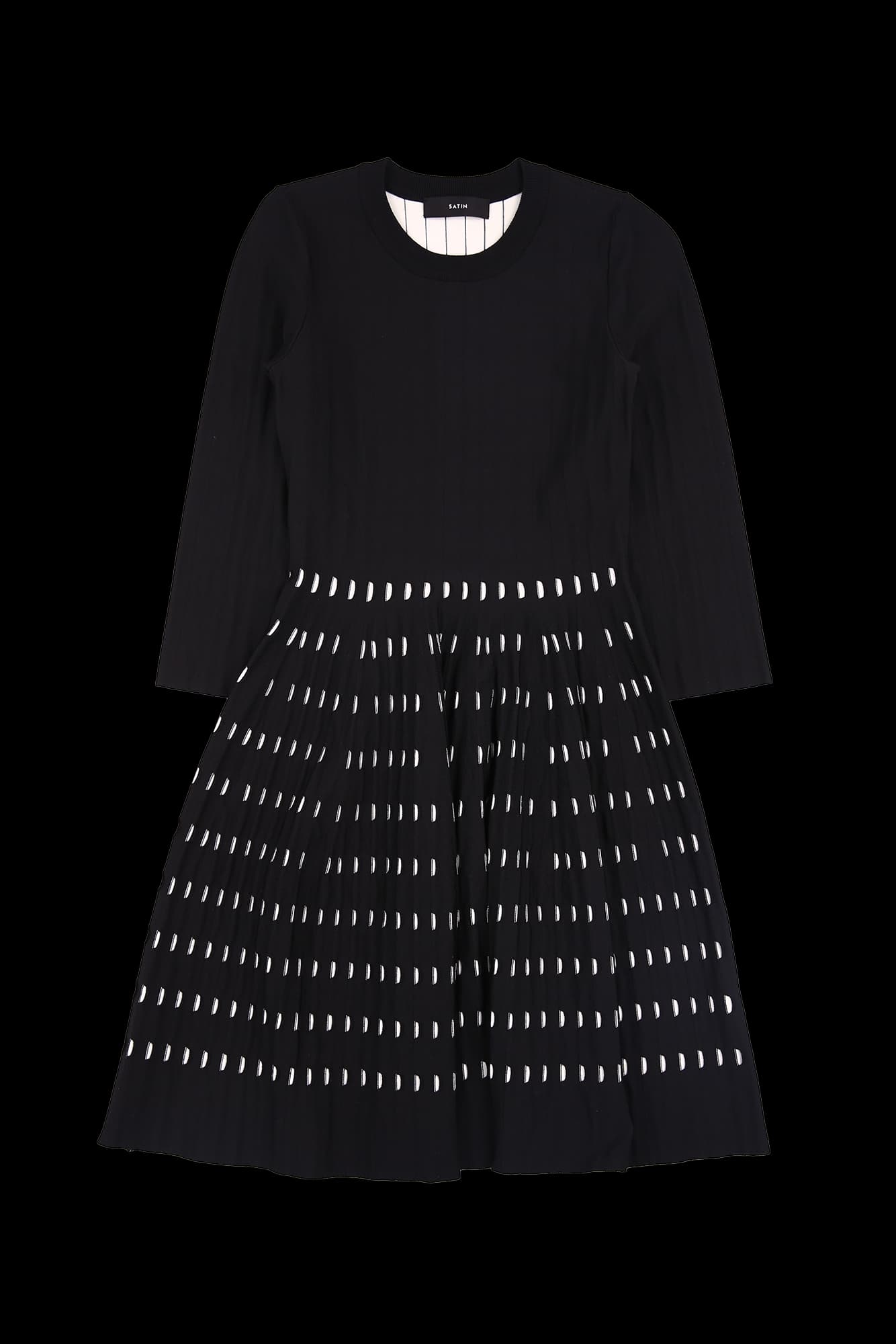 라운드넥 시보리 원피스