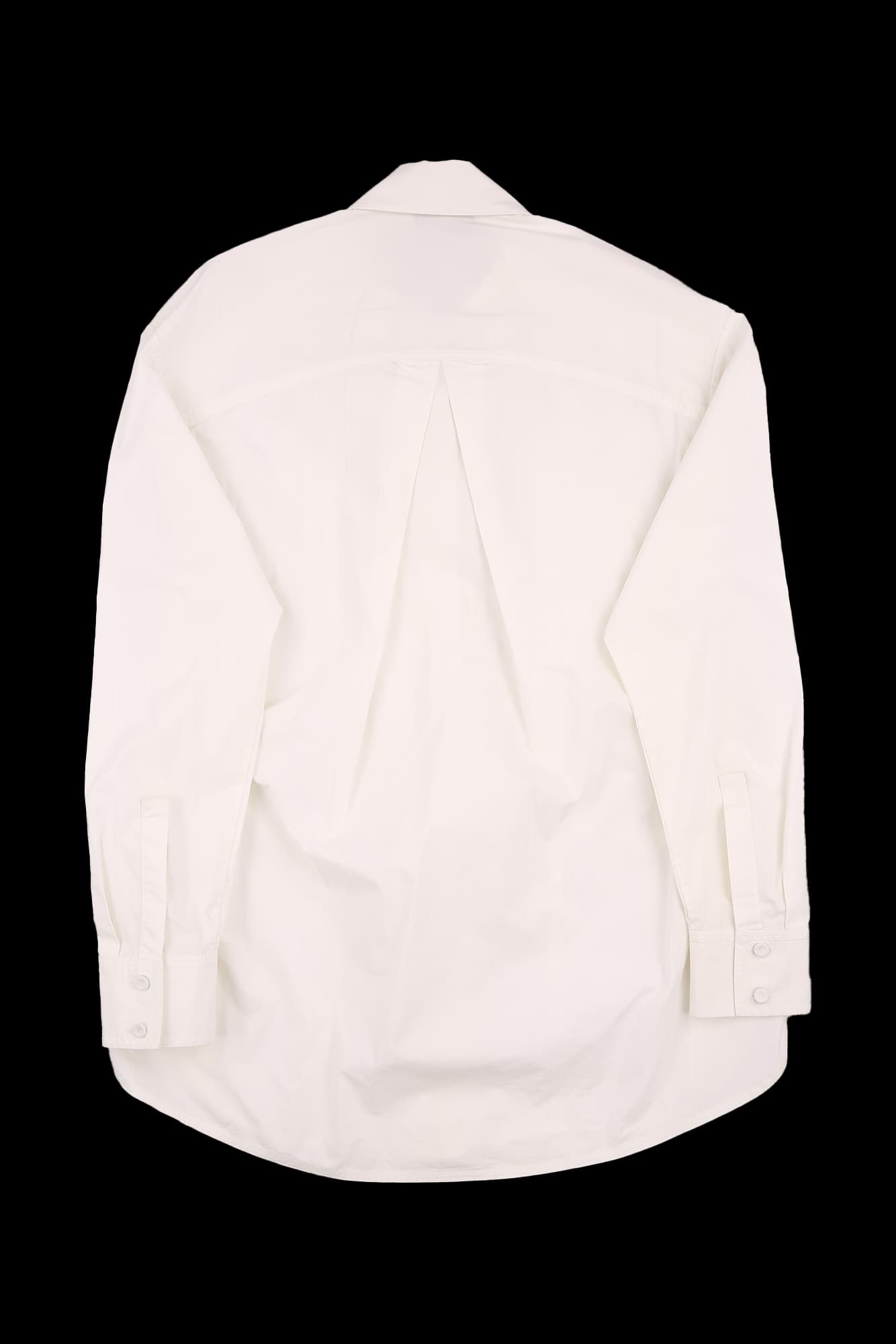 화이트 카라 플라워 셔츠