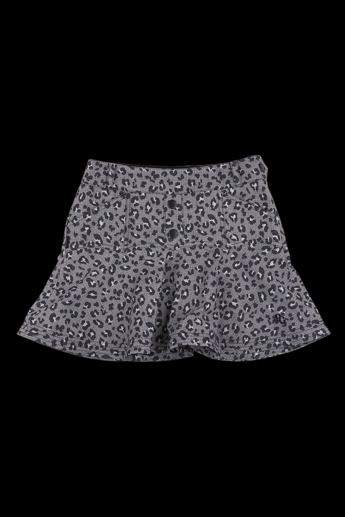 호피 플레어 스커트