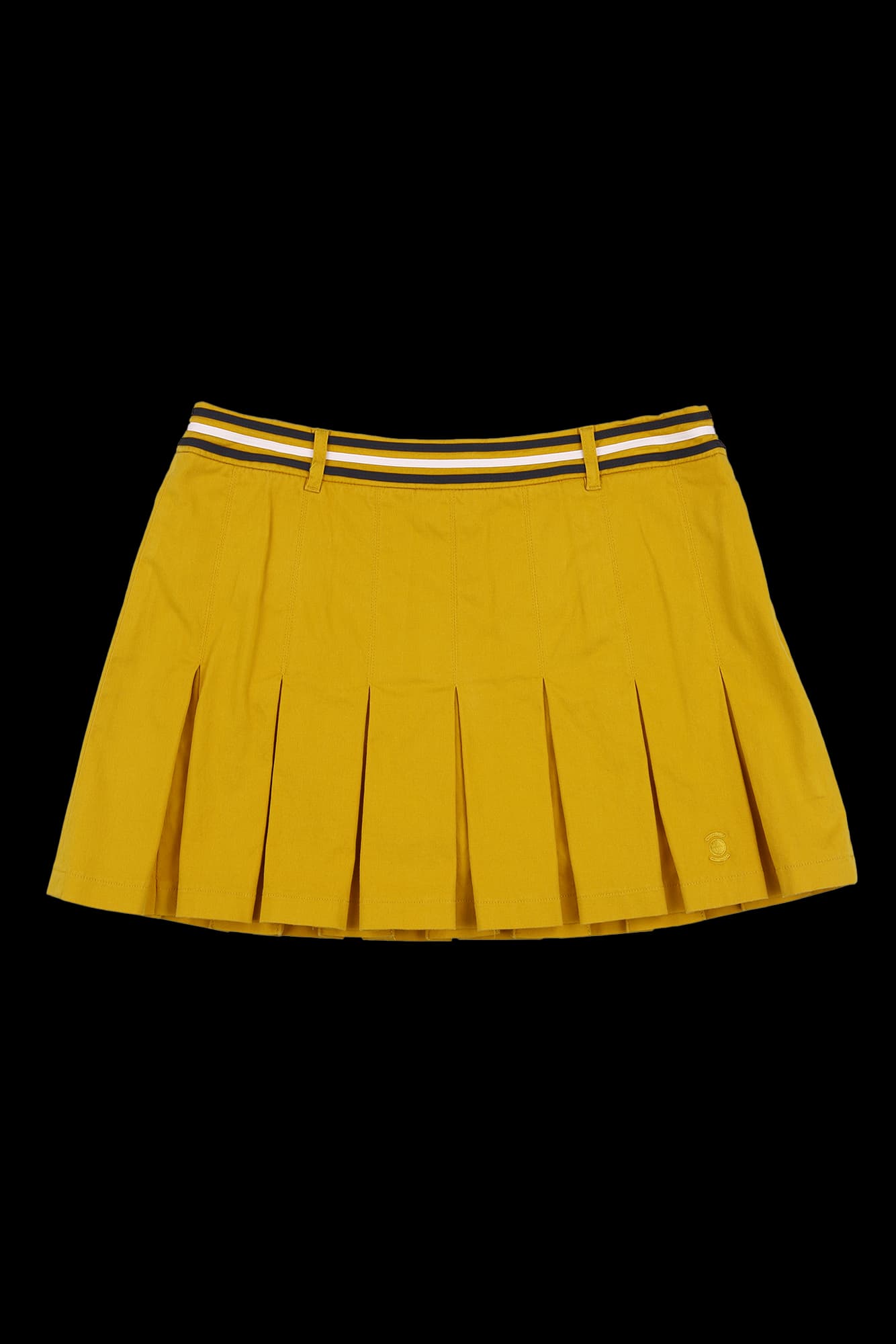 플리츠 오비 배색 스커트