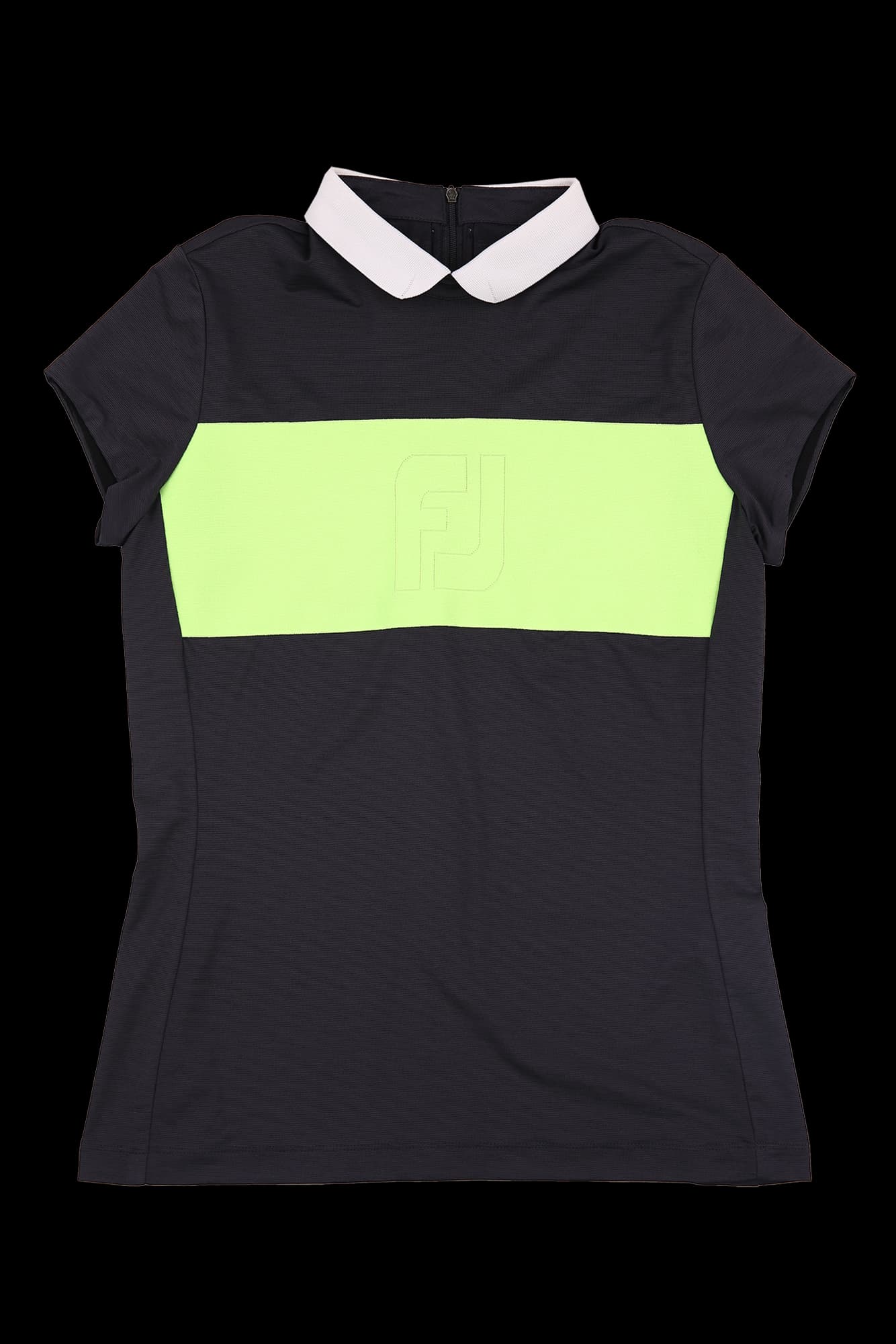 배색 반팔 카라 티셔츠