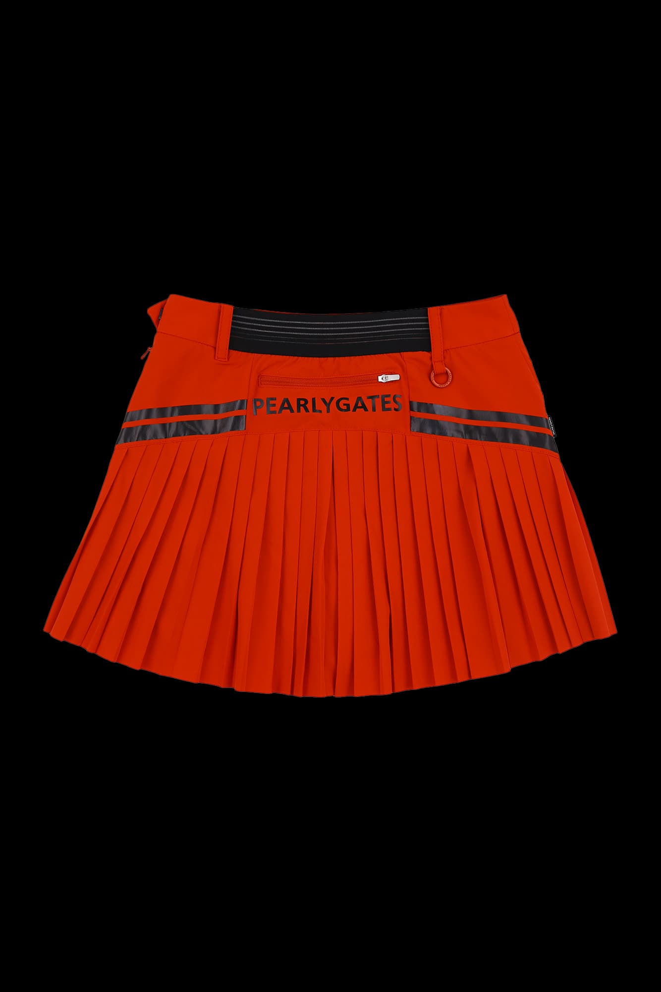 배색라인 플리츠 스커트