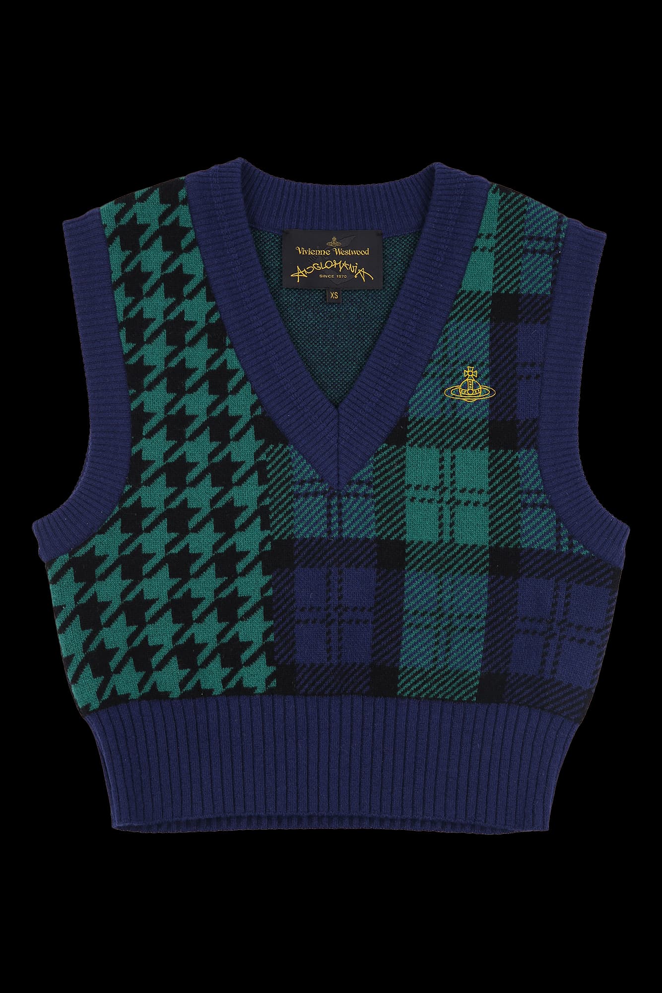 체크 니트 베스트