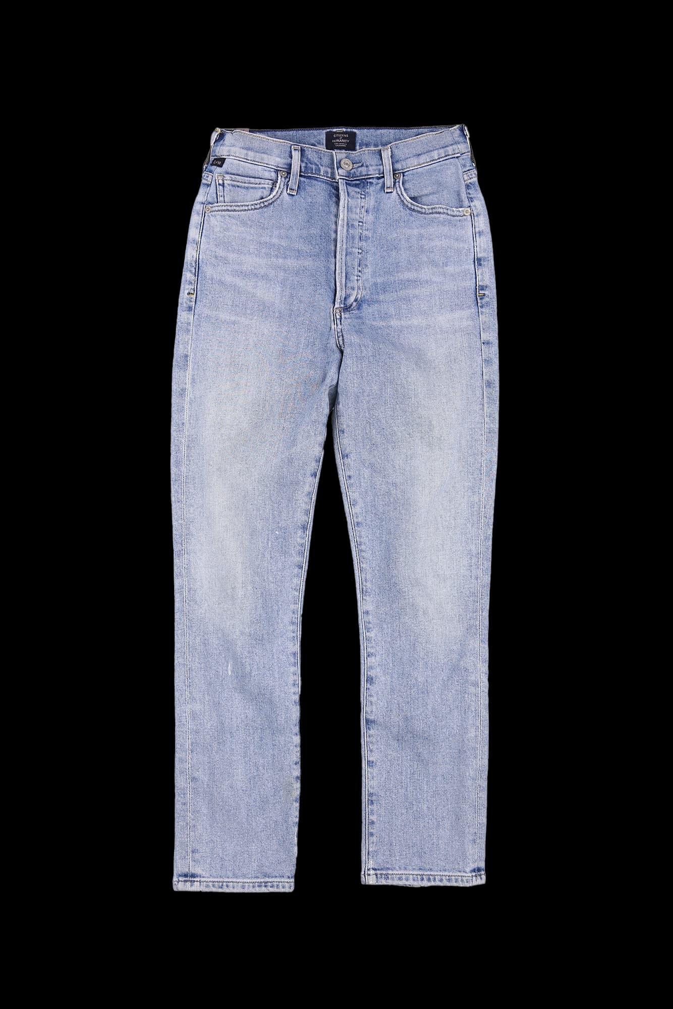 백 슬릿 데님 팬츠