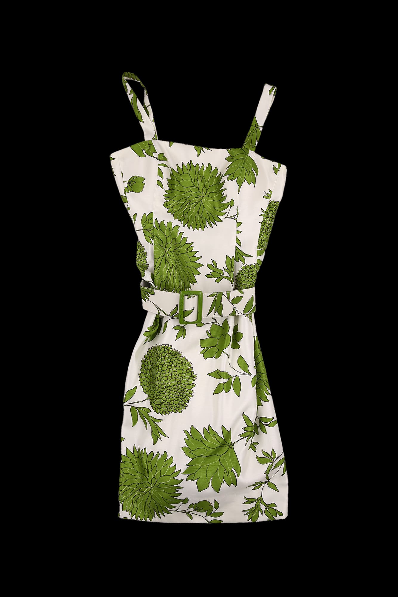 플로럴 벨티드 원피스