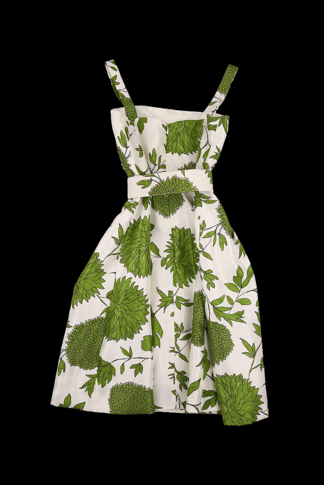 플로럴 벨티드 원피스