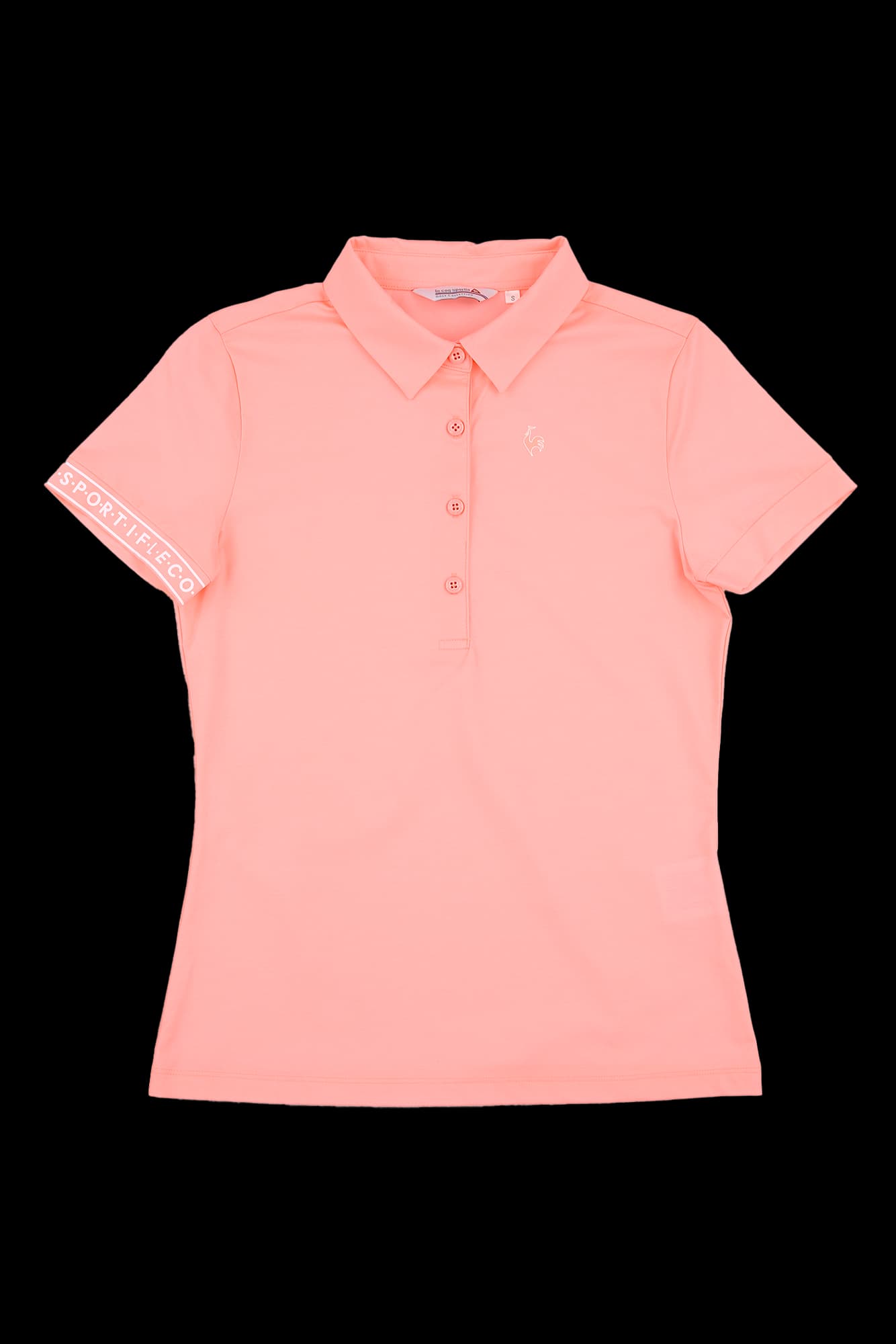 소매 알파벳 카라 반팔 티