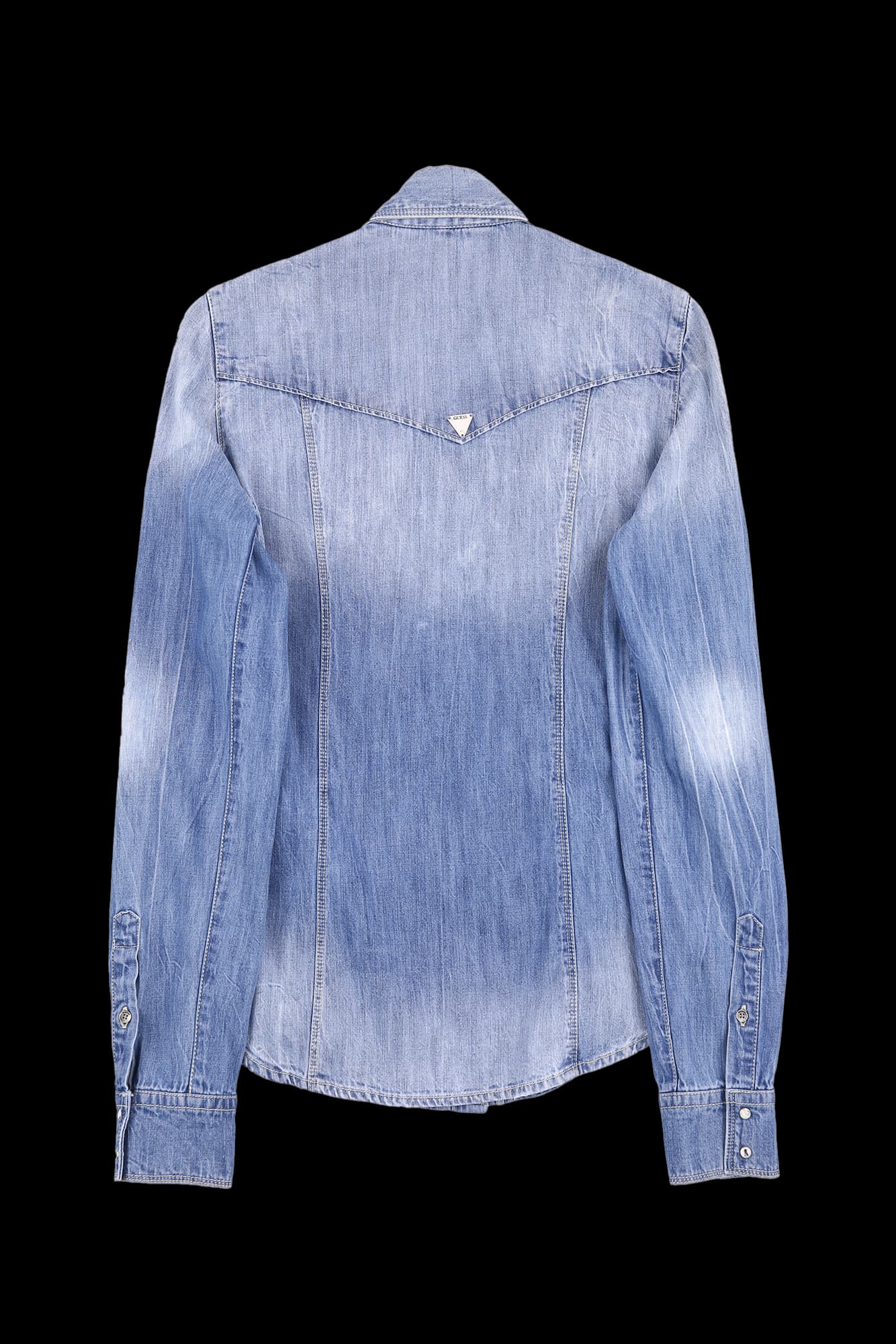 비즈 긴팔데님셔츠