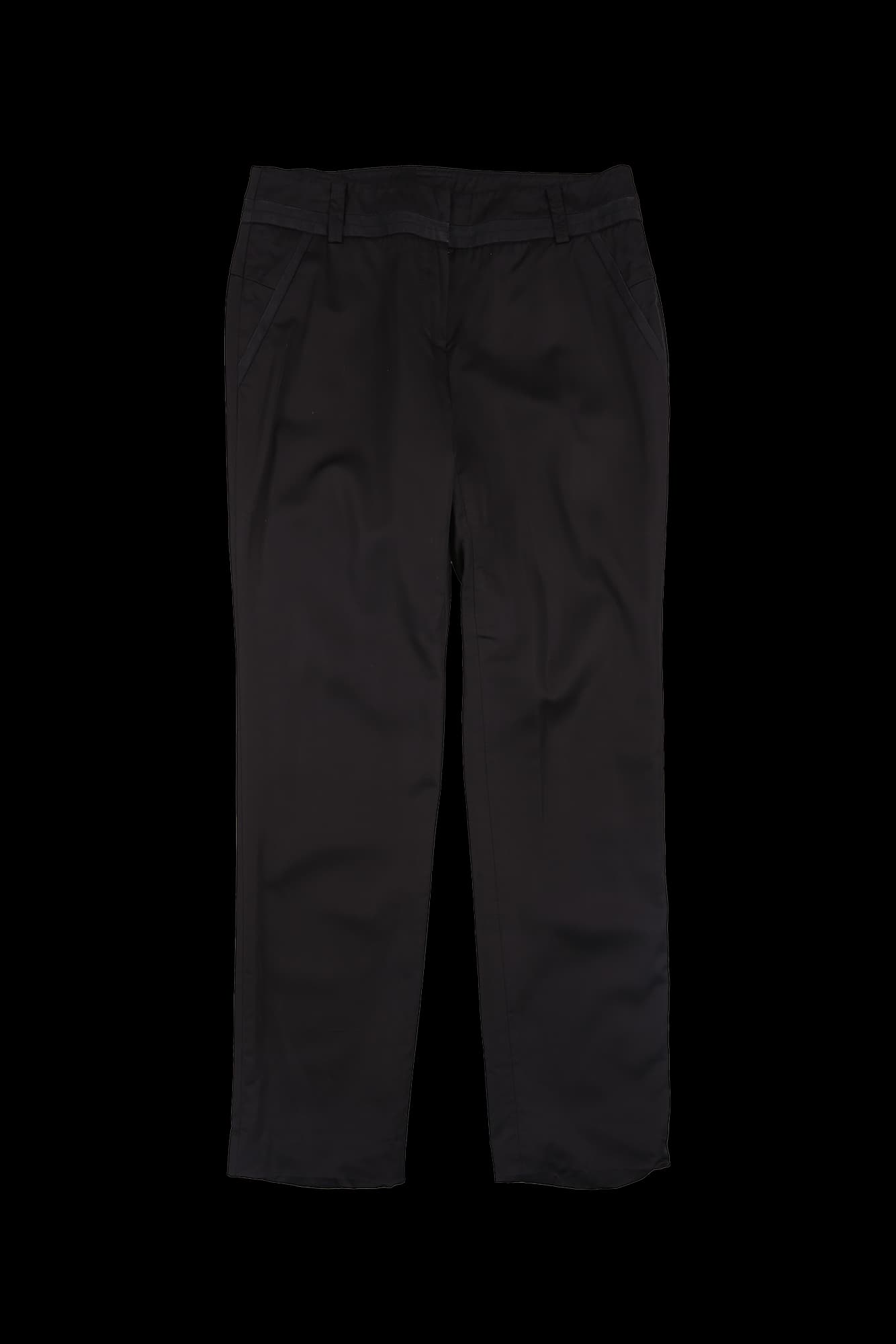 광택 슬림 팬츠