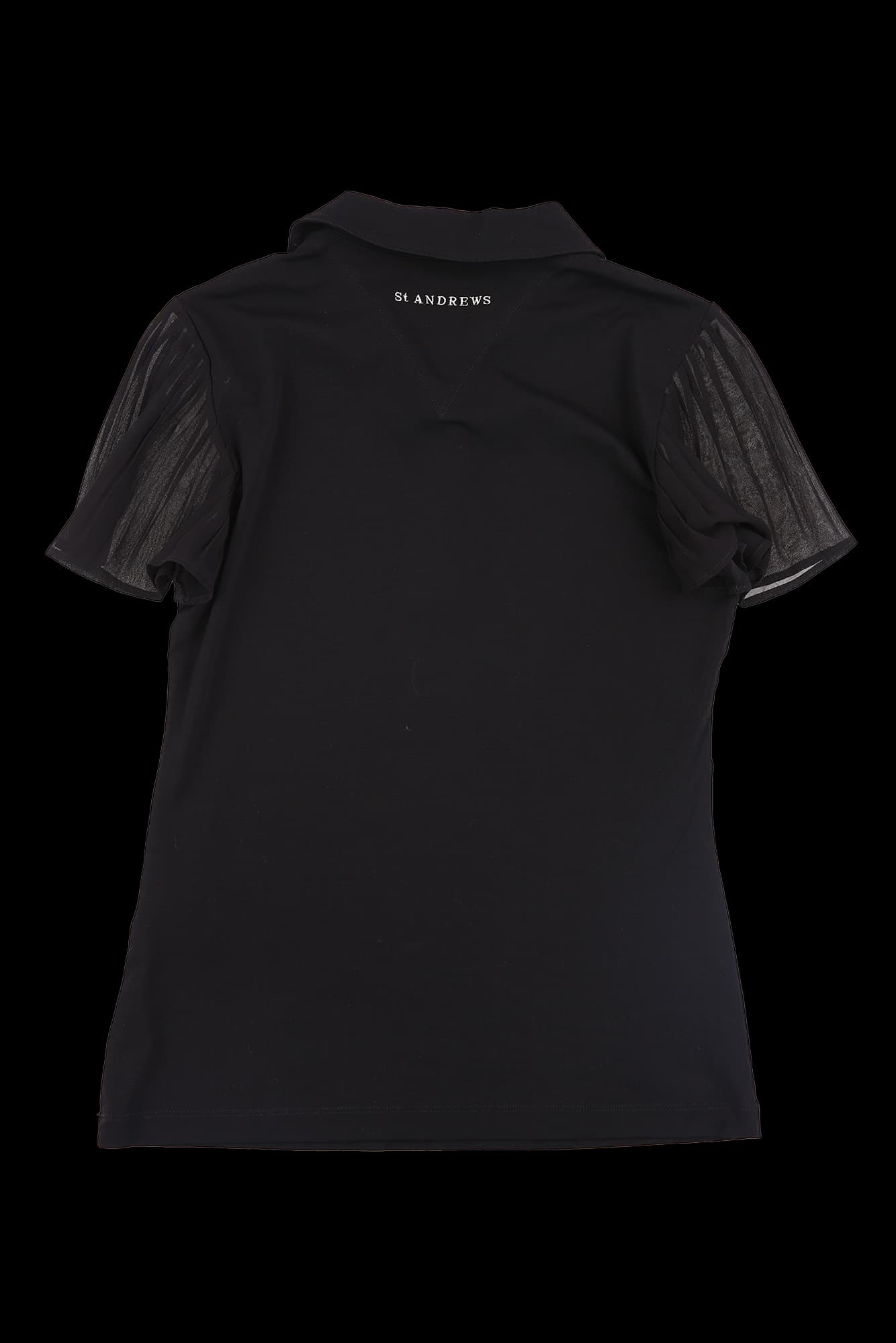 시스루 디테일 반팔 카라티