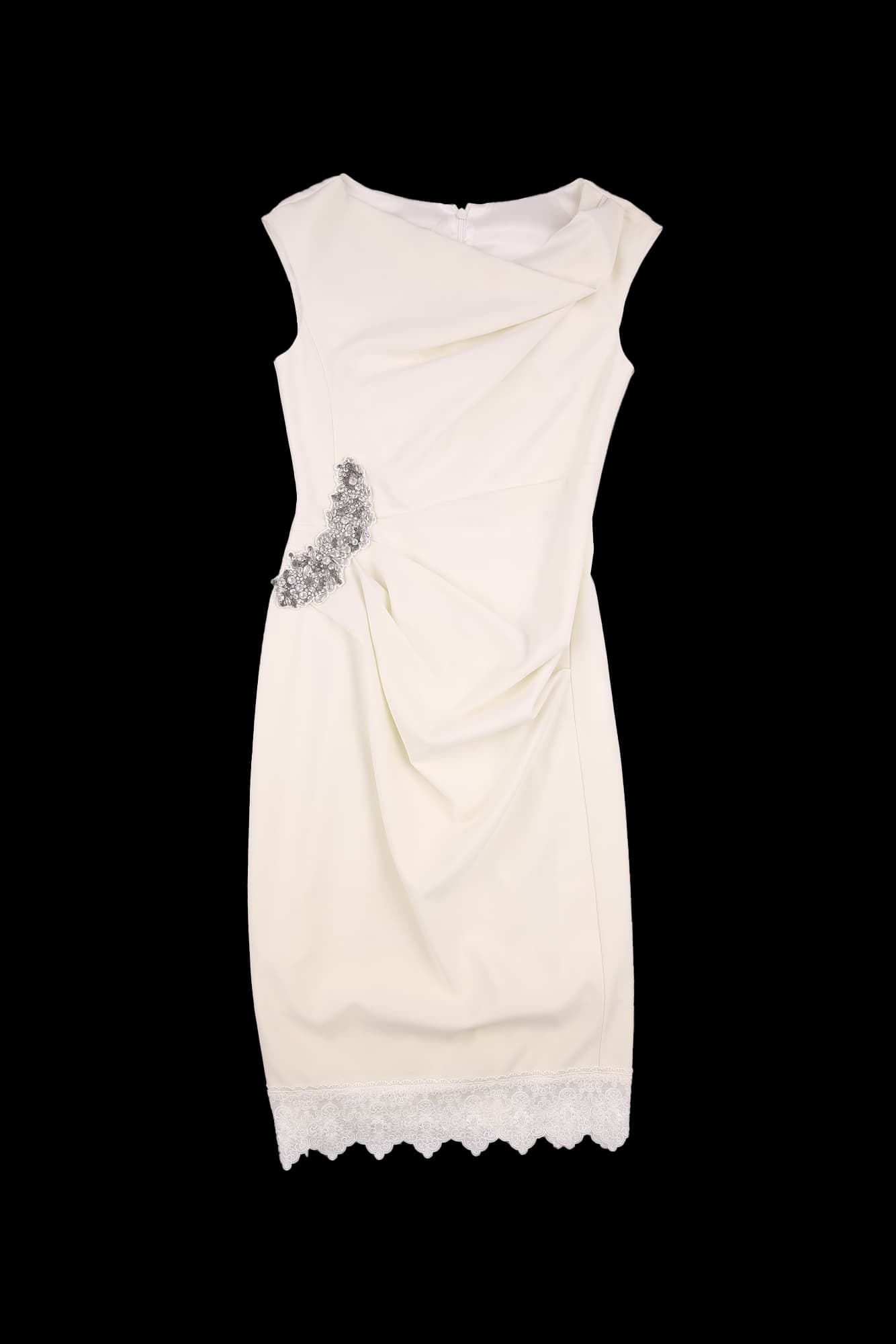 큐빅 포인트 민소매 원피스