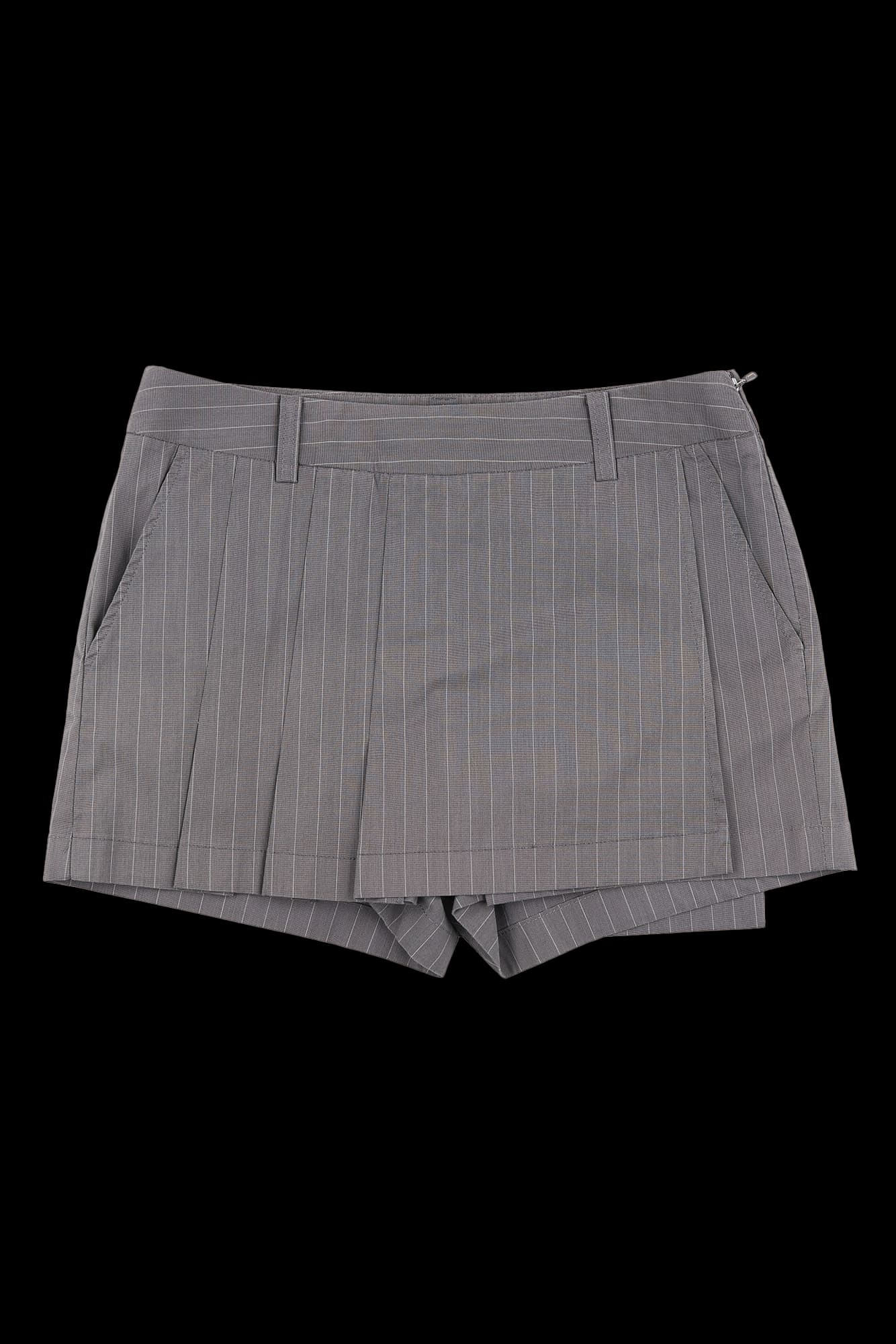 스트라이프 스커트 랩 숏 팬츠