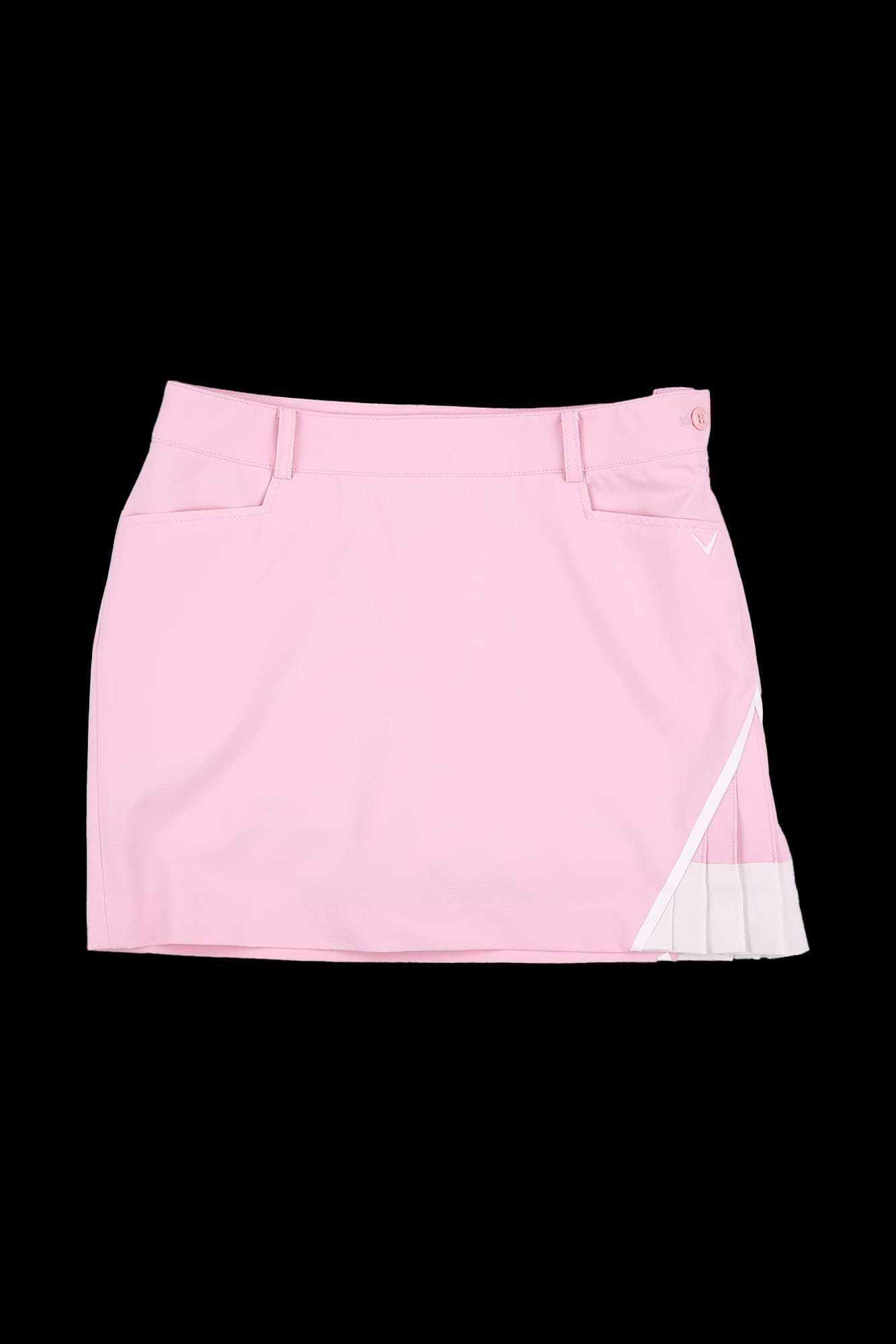 포인트 플리츠 스커트