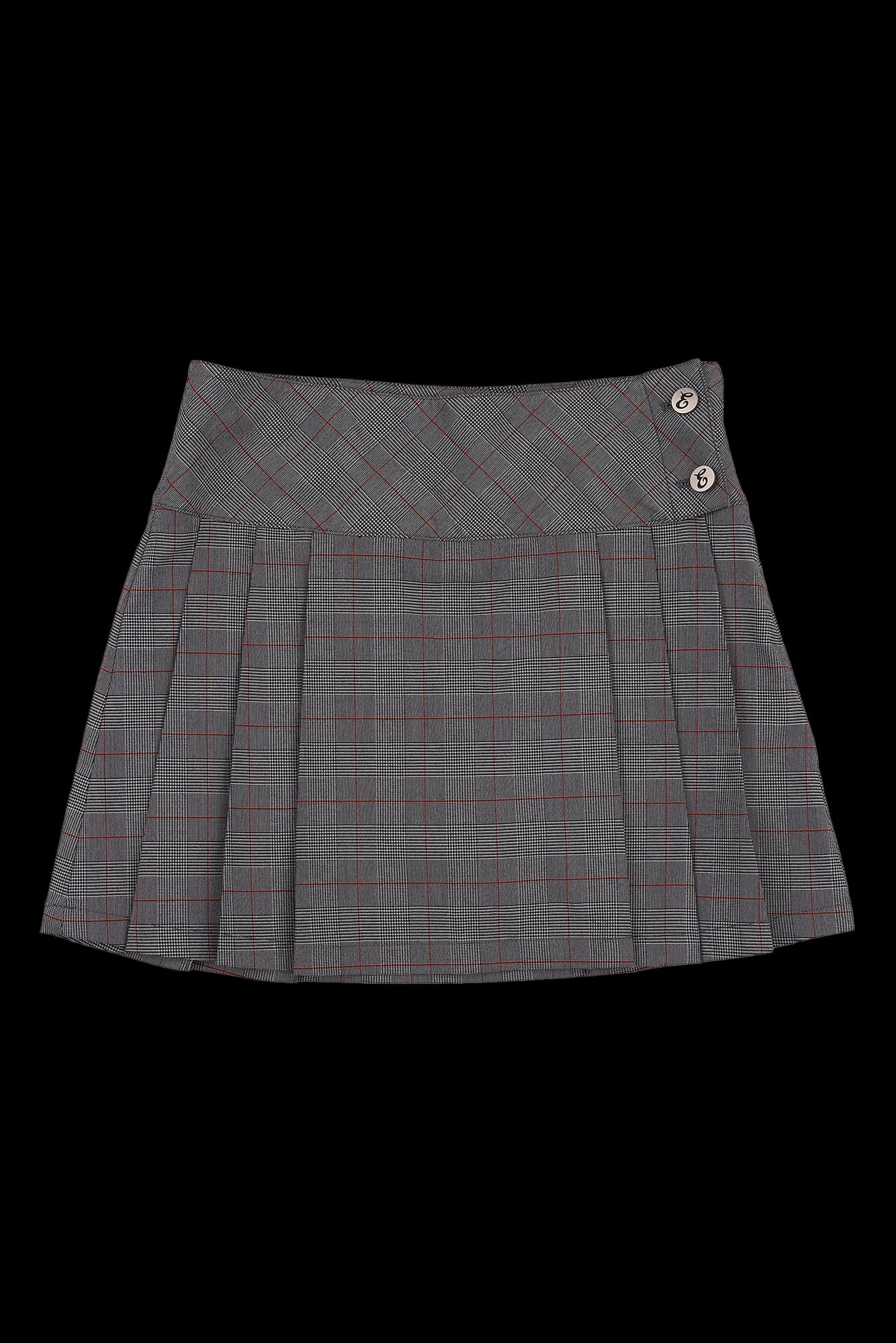 체크 플리츠 스커트