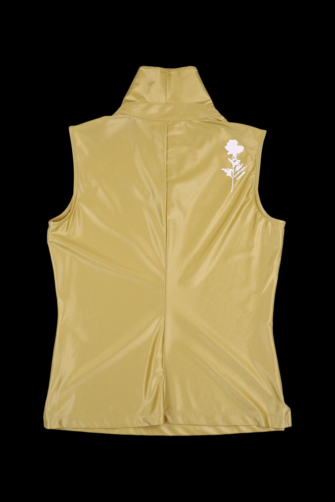 플라워 프린팅 슬리브리스 탑