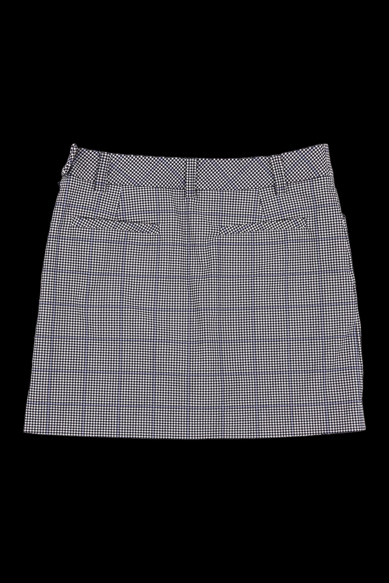 로고 체크 스커트