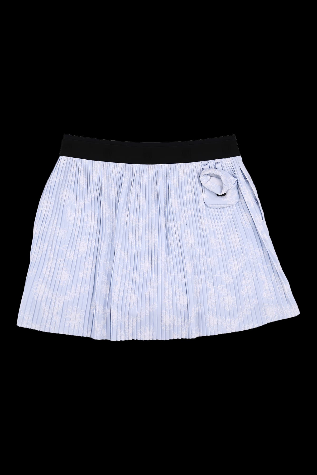 플라워 플리츠 스커트