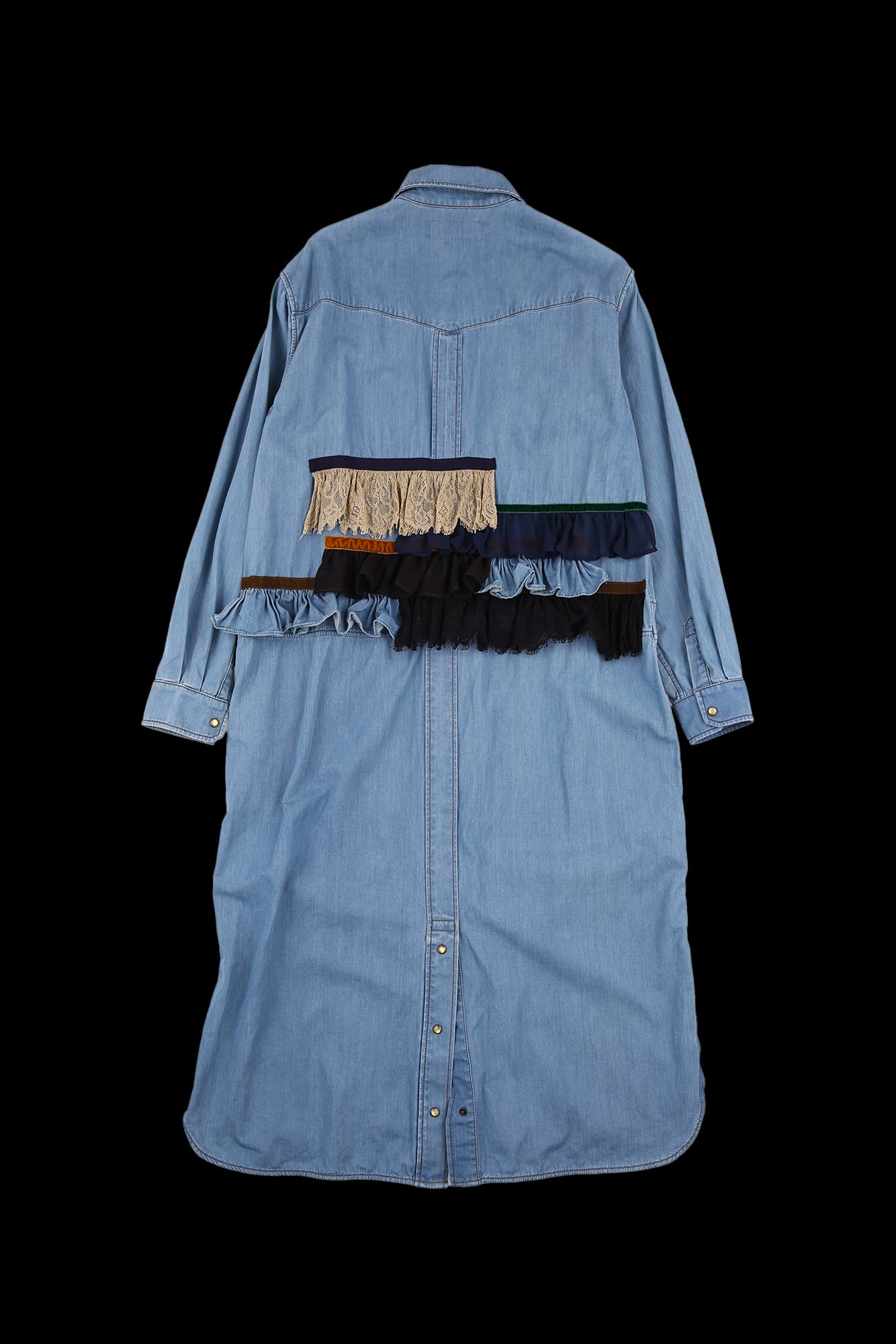 포인트 프릴 레이스 원피스