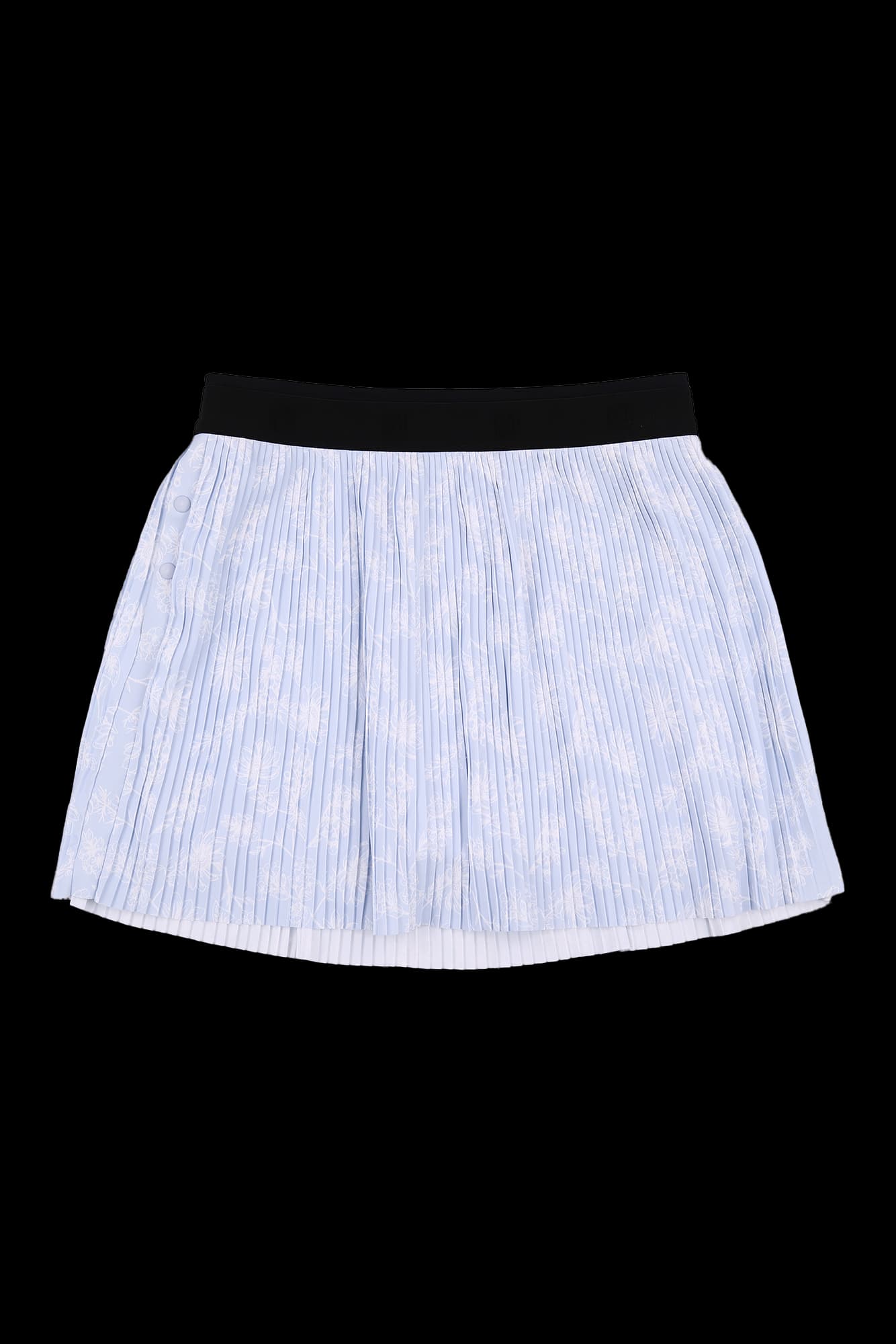 플라워 플리츠 스커트