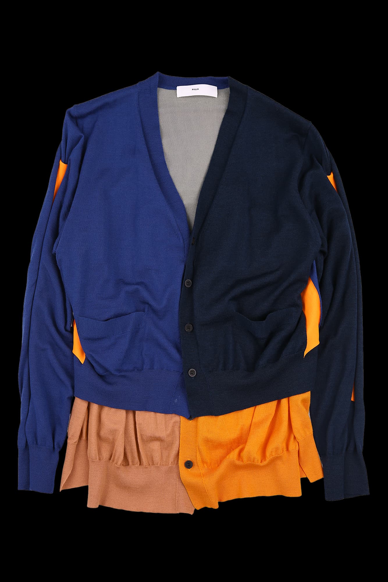 멀티배색 울 가디건