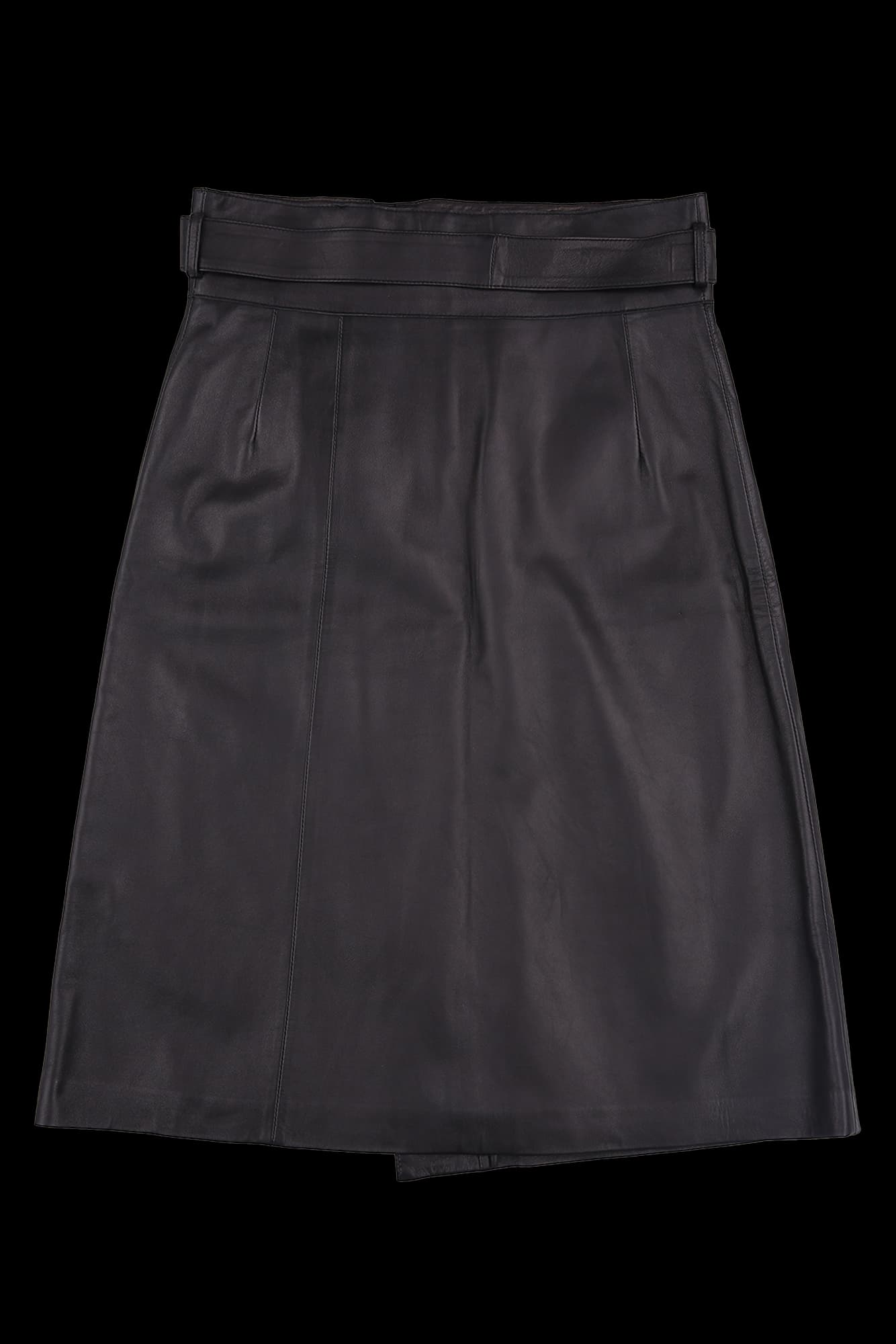 벨트 가죽 스커트