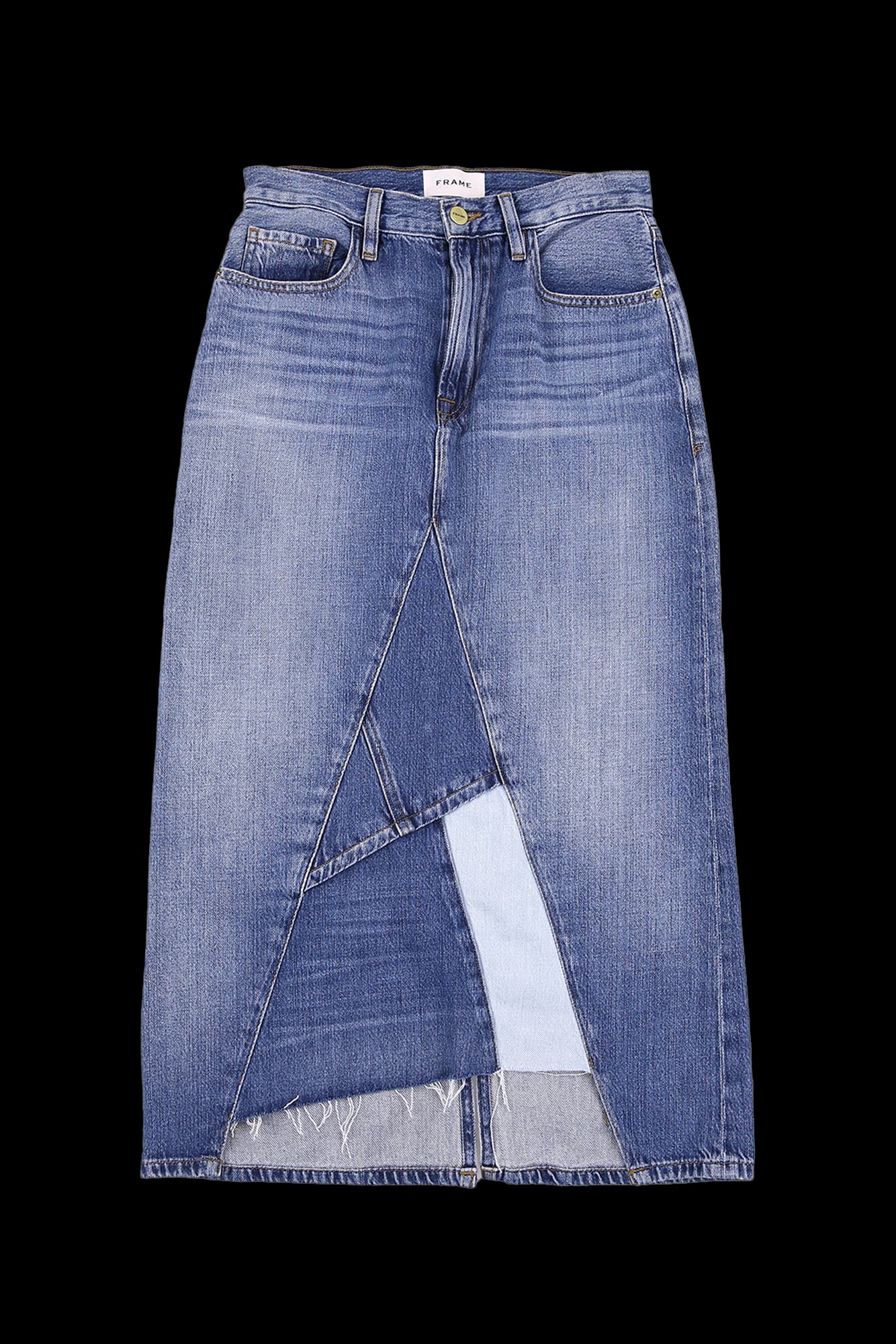 데님 절개 스커트