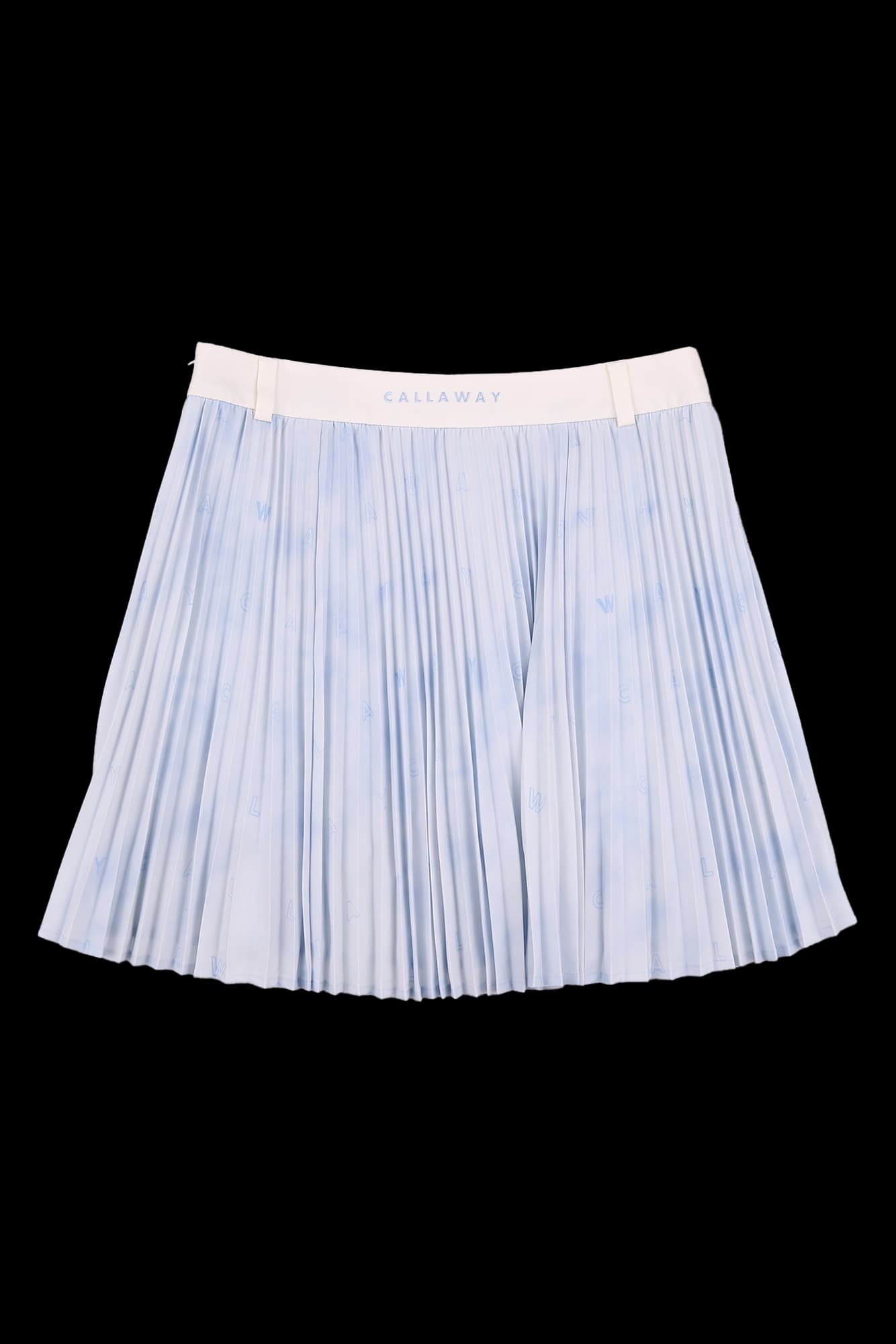 로고 플리츠 스커트