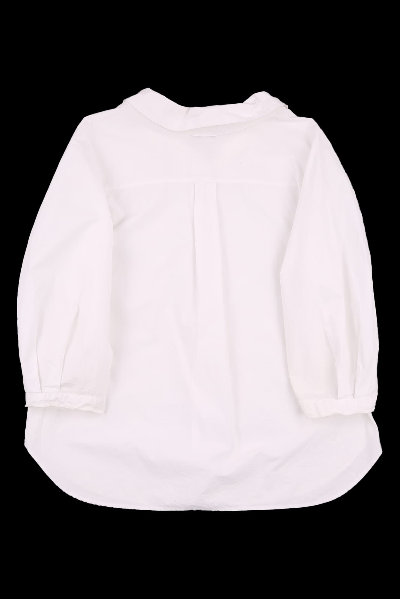 퍼프 카라 코튼 블라우스