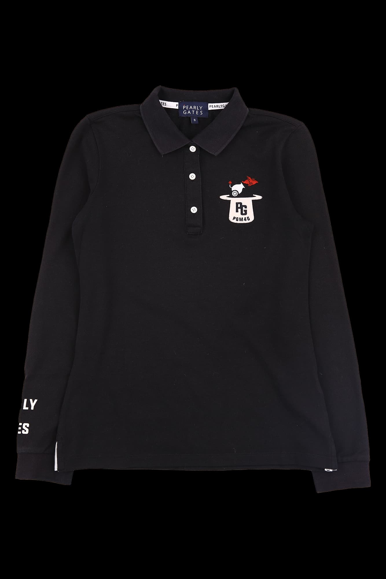 로고 카라 긴팔티셔츠