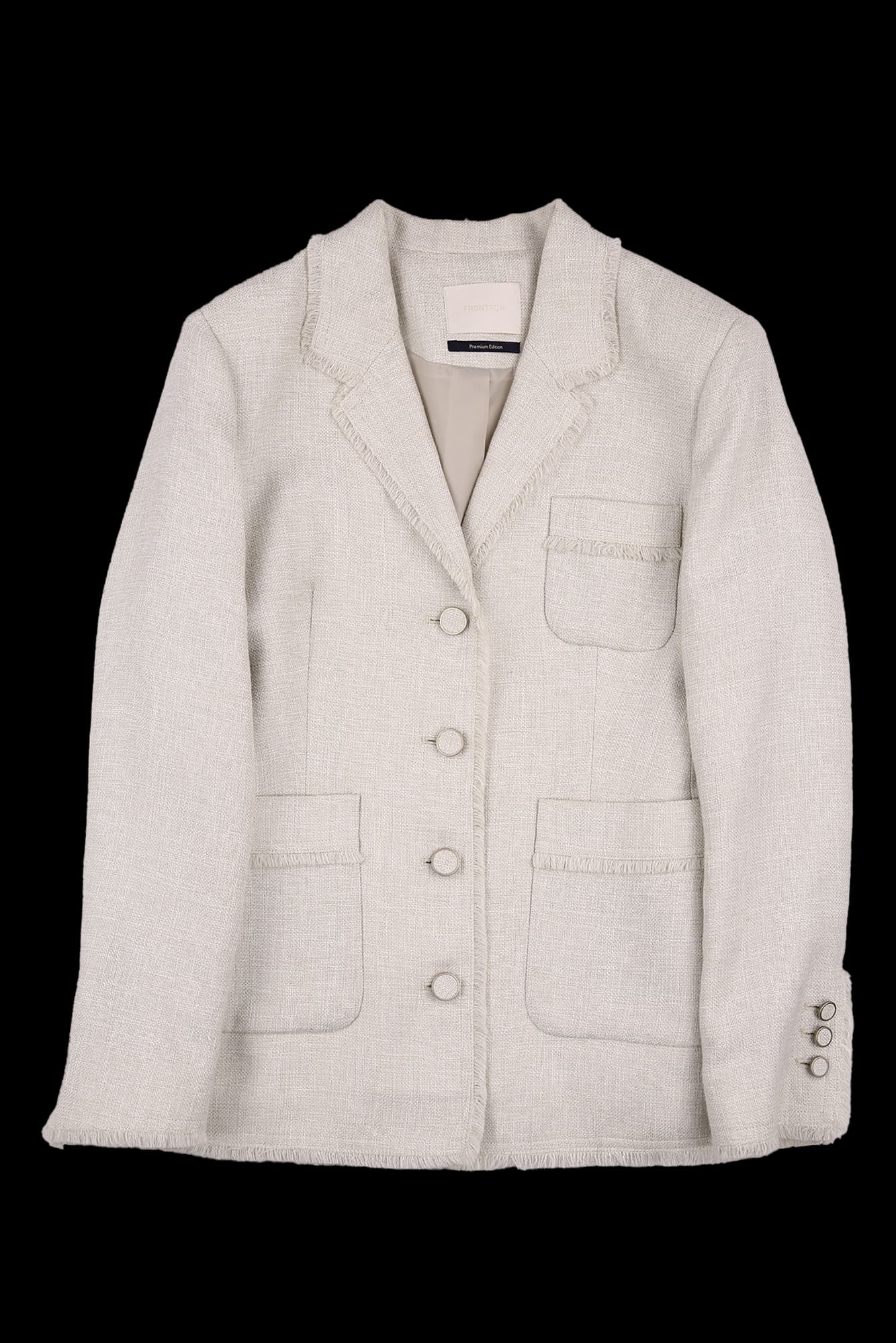 글로시 트위드 자켓